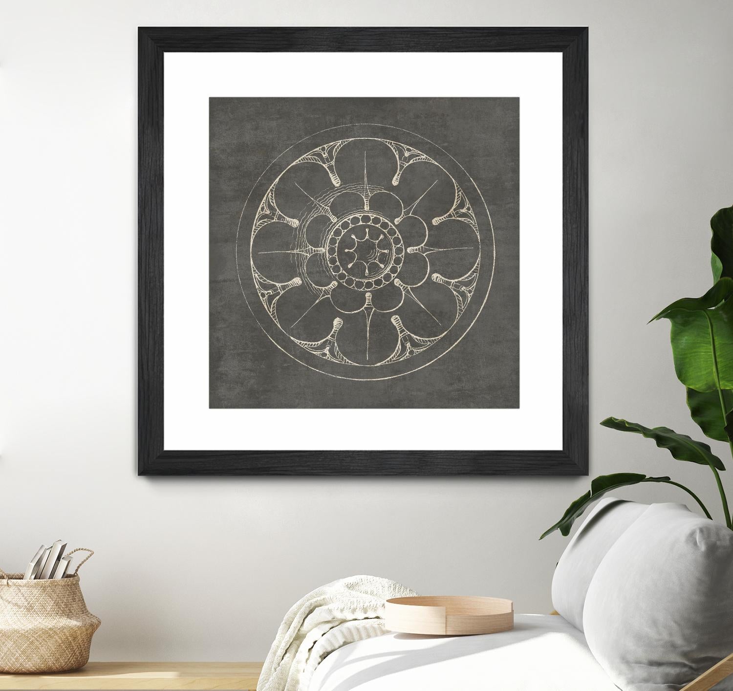 Rosette III Gray by Portfolio on GIANT ART - grey contemporary