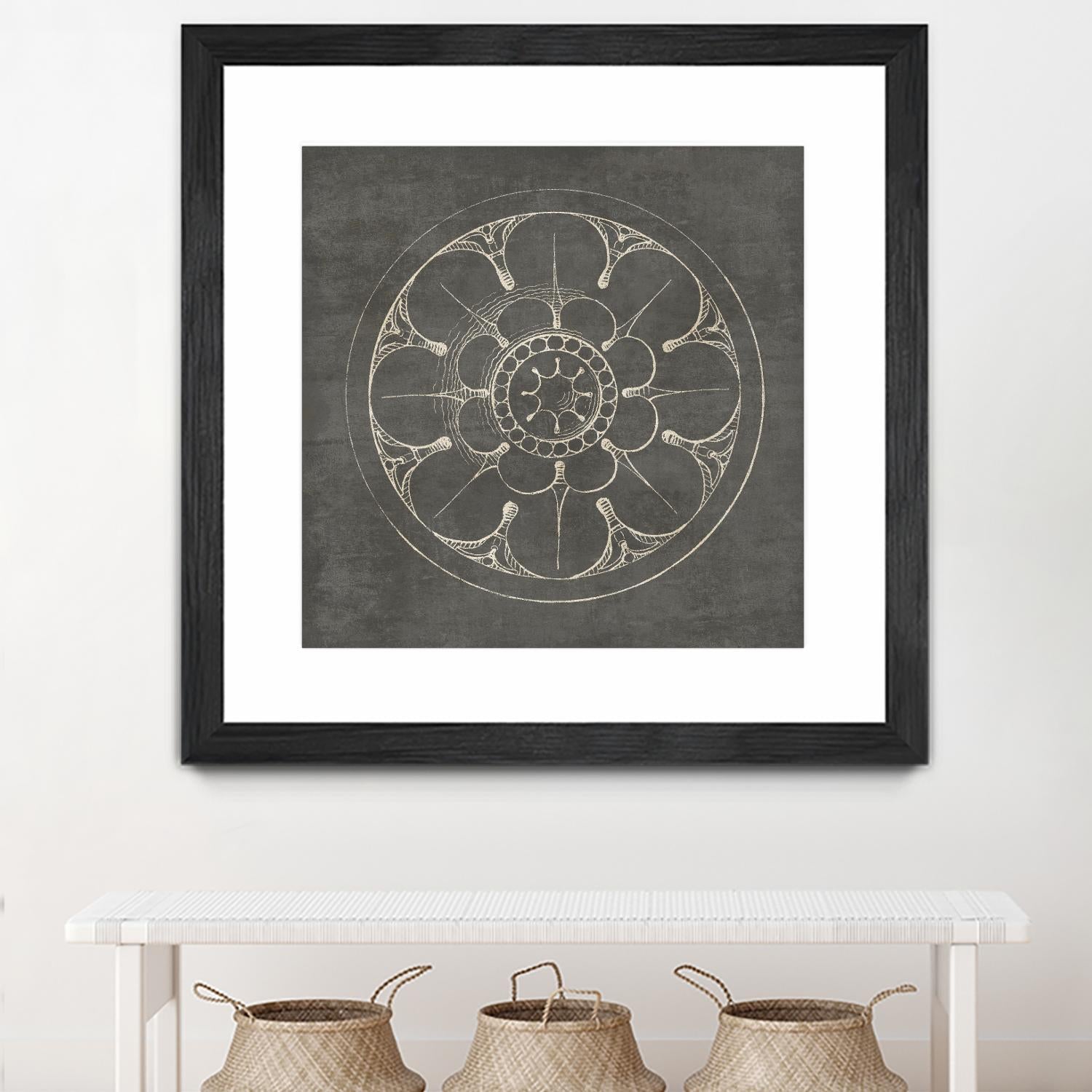 Rosette III Gray by Portfolio on GIANT ART - grey contemporary