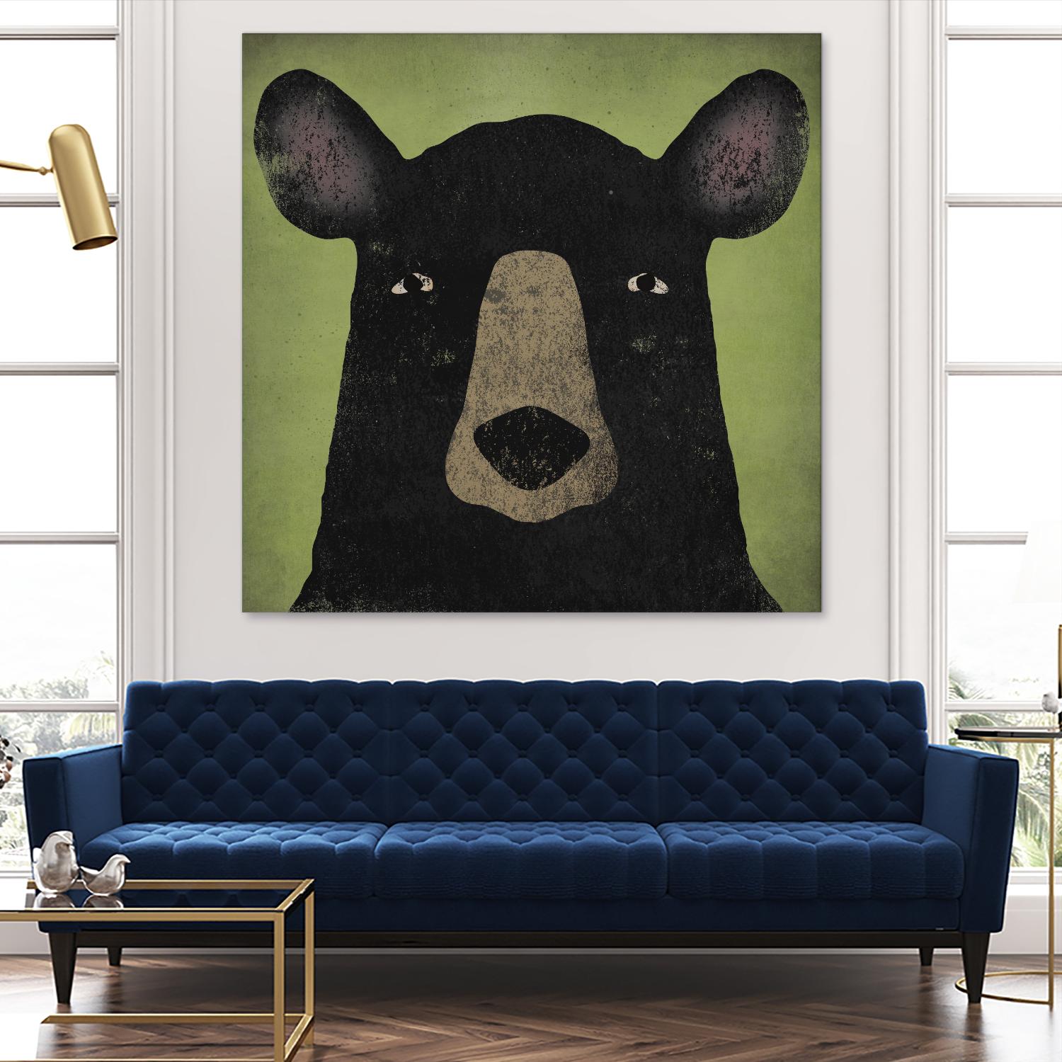 The Black Bear by Ryan Fowler on GIANT ART - green animals