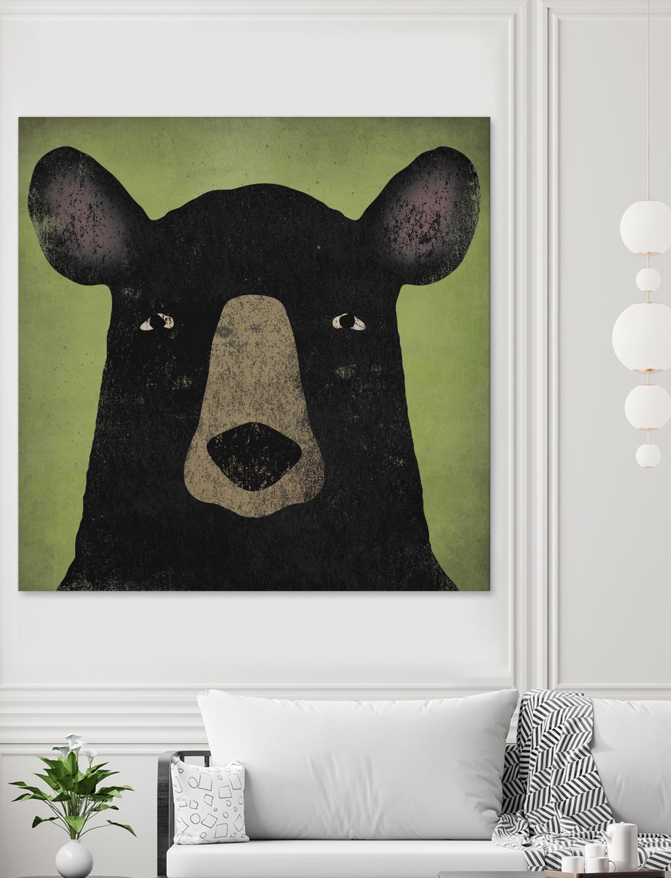 The Black Bear by Ryan Fowler on GIANT ART - green animals
