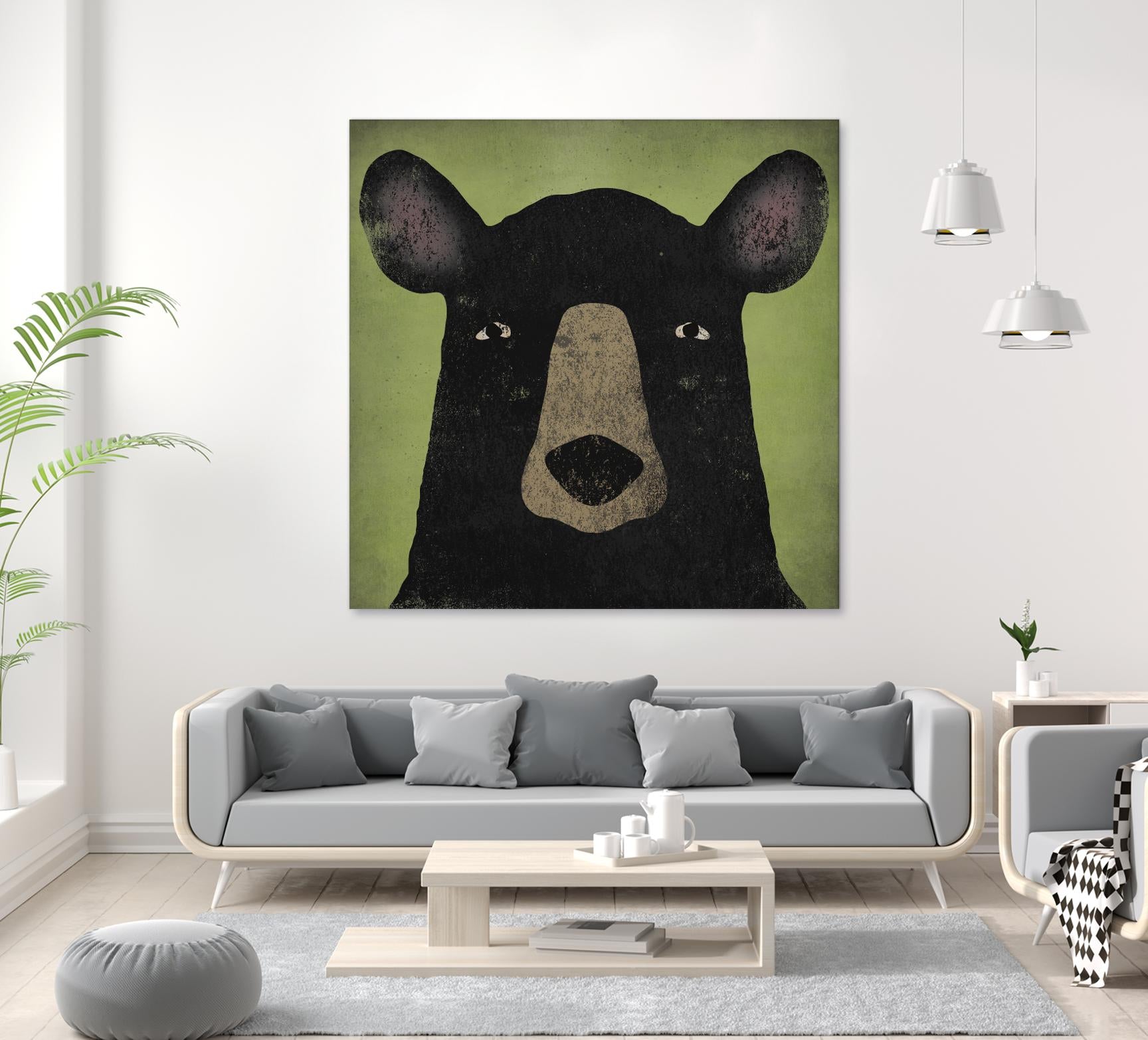 The Black Bear by Ryan Fowler on GIANT ART - green animals