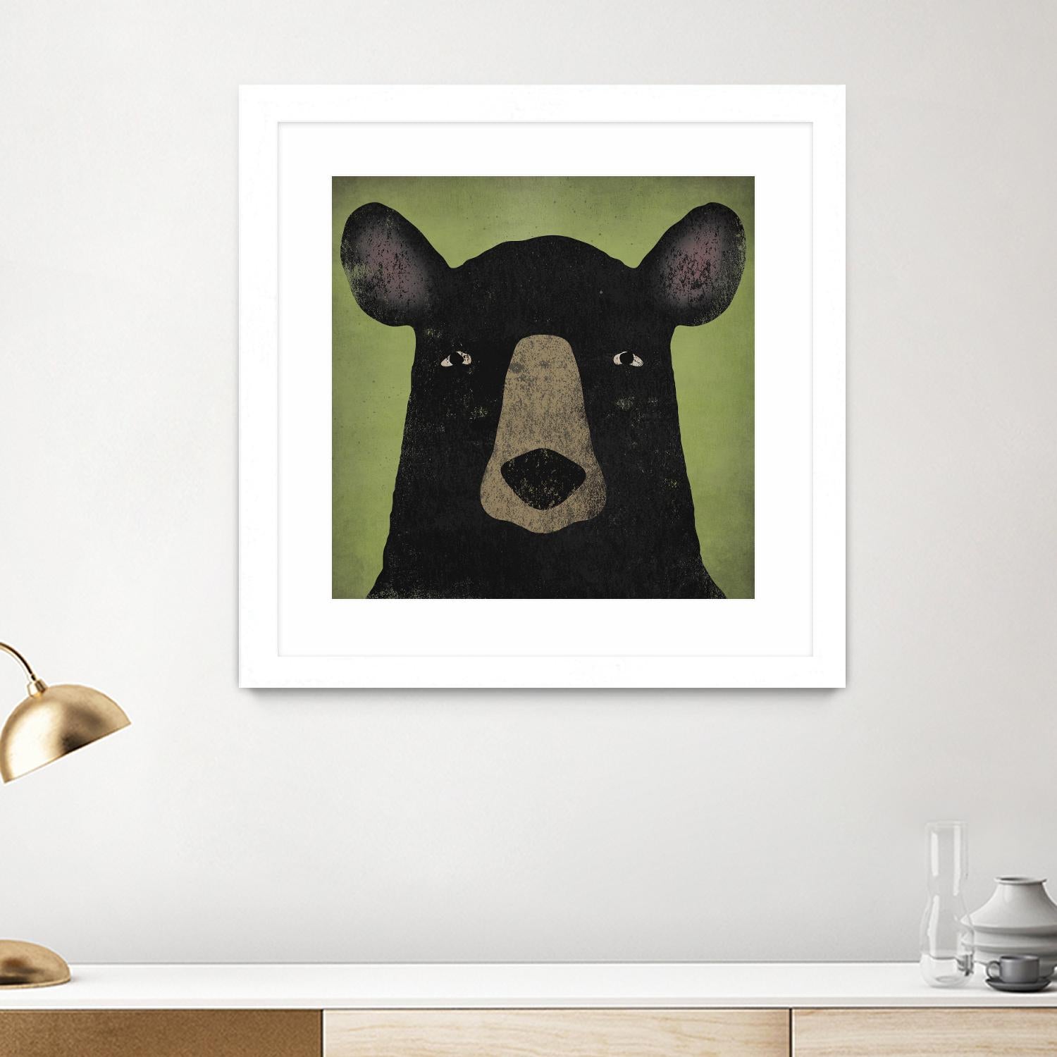 The Black Bear by Ryan Fowler on GIANT ART - green animals