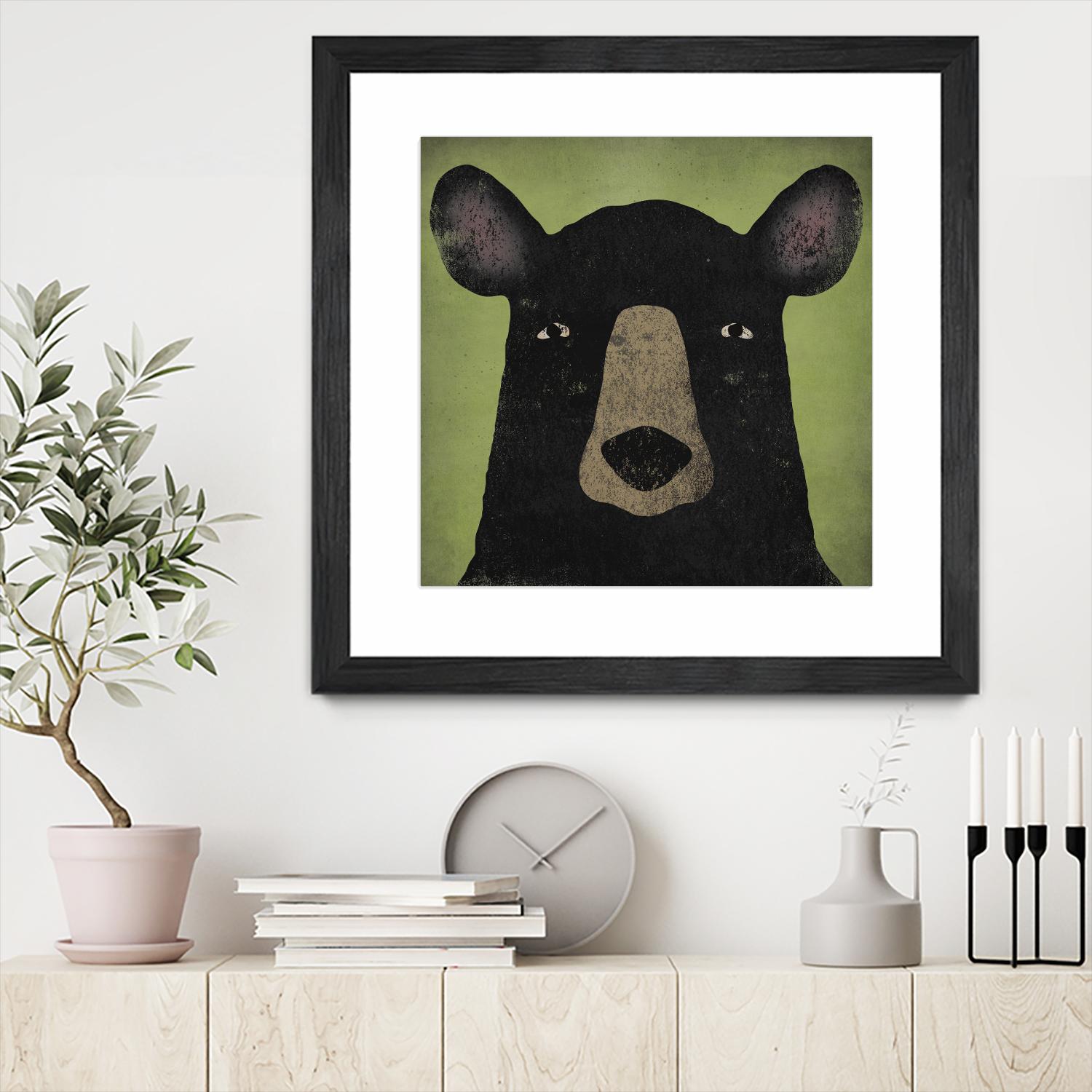 The Black Bear by Ryan Fowler on GIANT ART - green animals