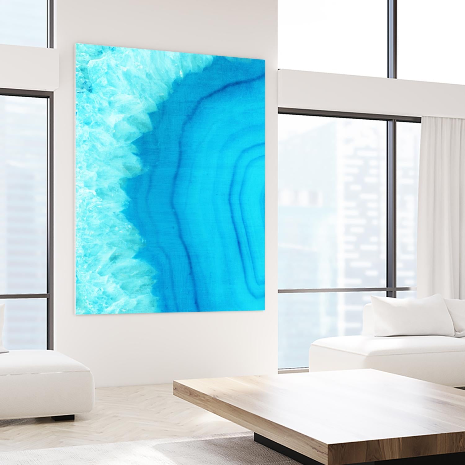 Agate Geode I by Portfolio on GIANT ART - blue contemporary