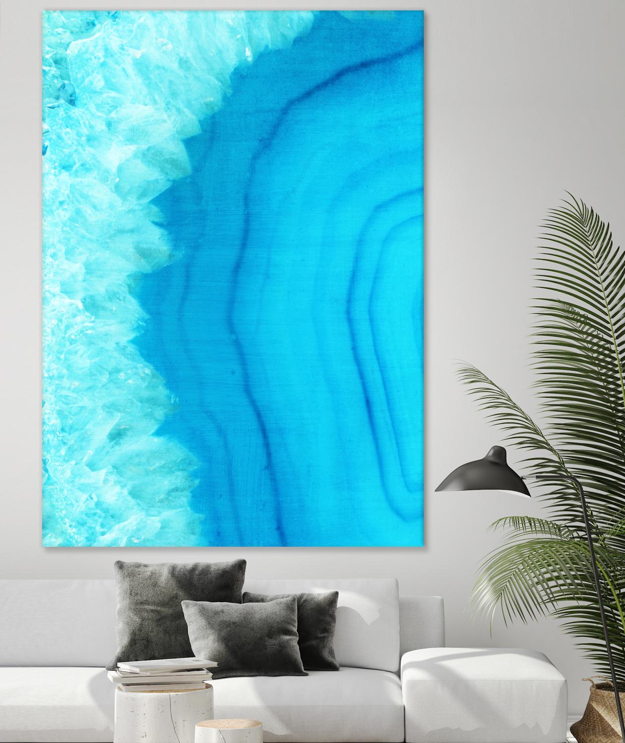 Agate Geode I by Portfolio on GIANT ART - blue contemporary