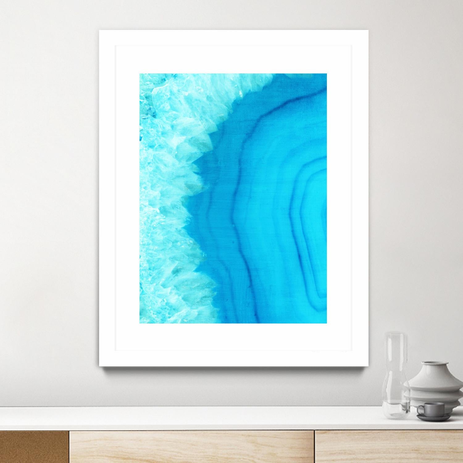 Agate Geode I by Portfolio on GIANT ART - blue contemporary