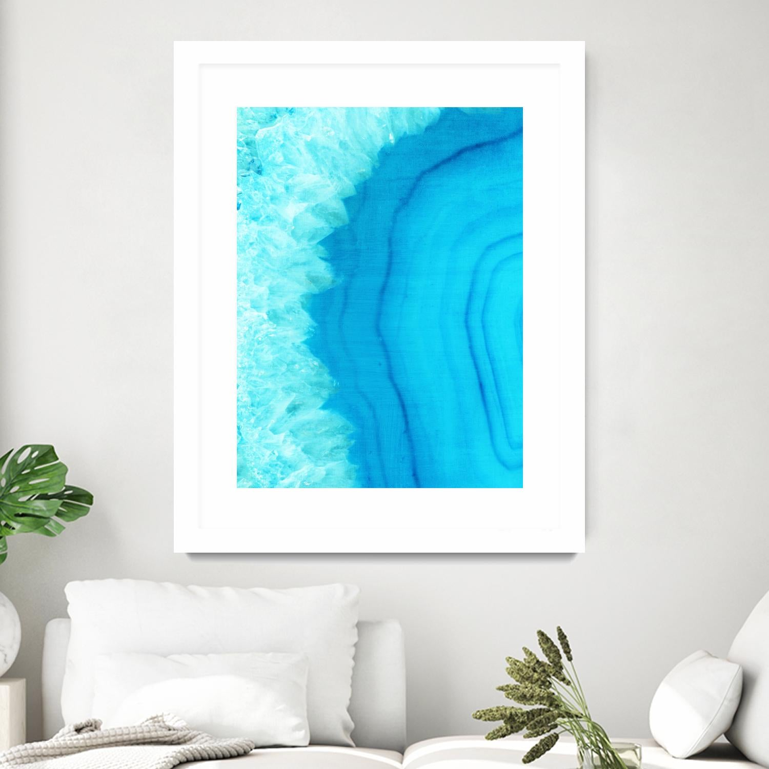 Agate Geode I by Portfolio on GIANT ART - blue contemporary