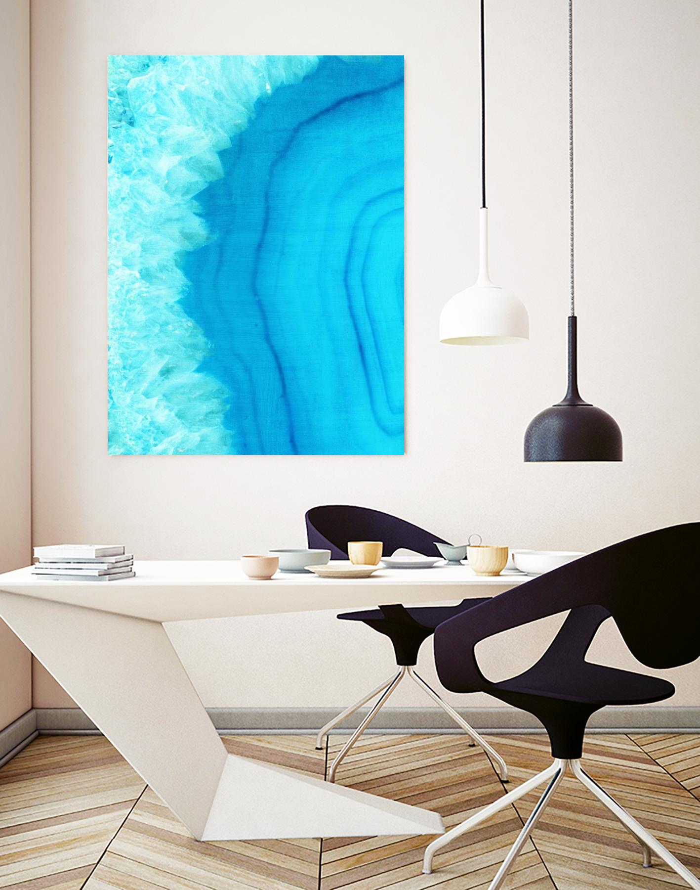 Agate Geode I by Portfolio on GIANT ART - blue contemporary