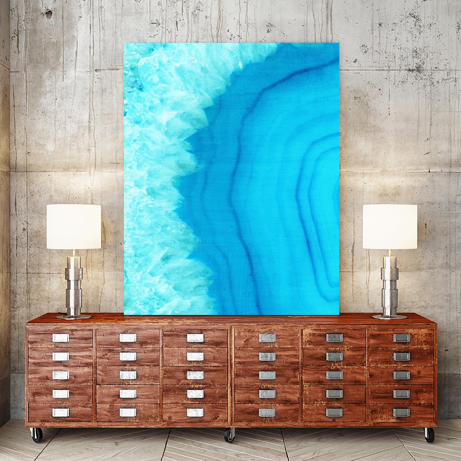 Agate Geode I by Portfolio on GIANT ART - blue contemporary