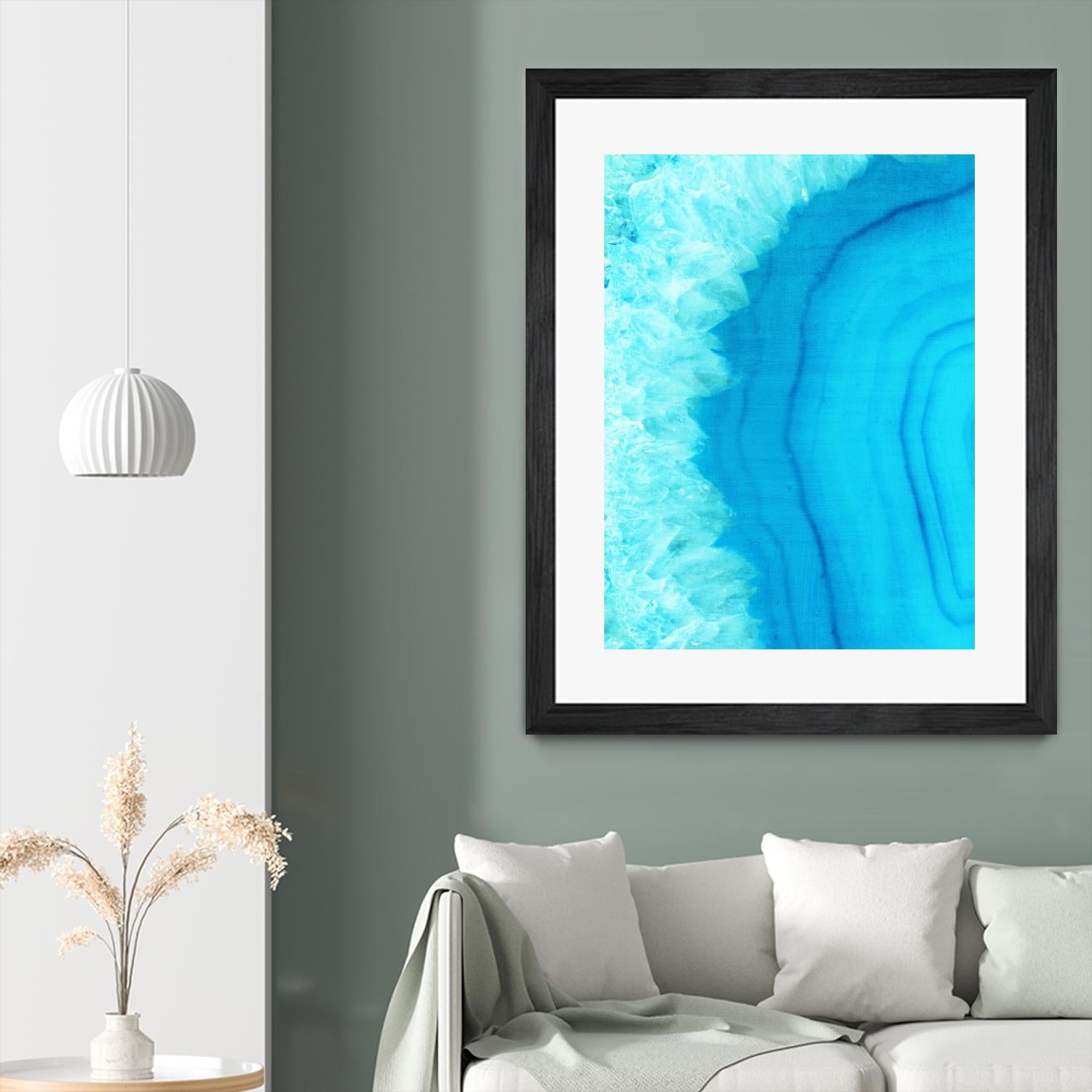 Agate Geode I by Portfolio on GIANT ART - blue contemporary