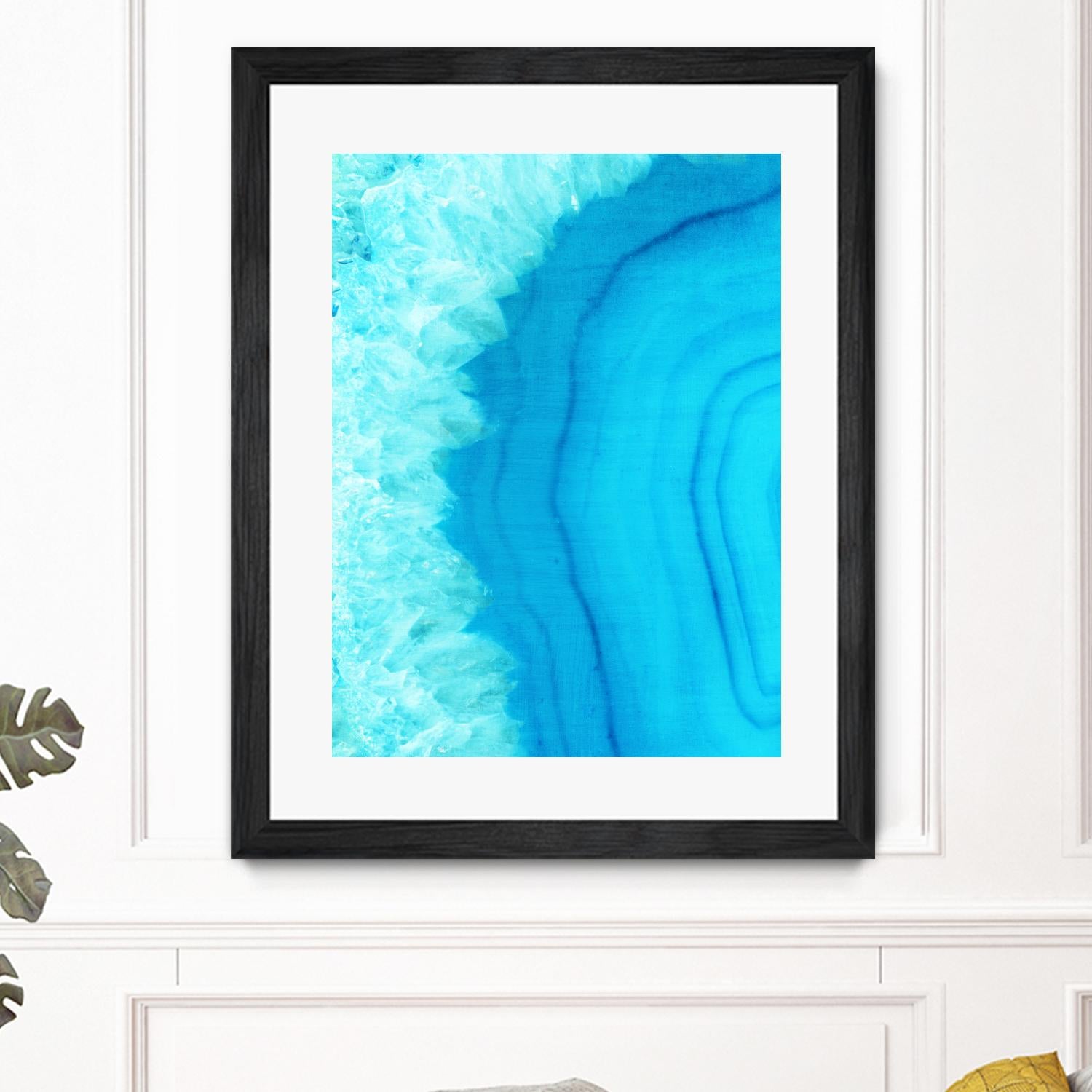 Agate Geode I by Portfolio on GIANT ART - blue contemporary