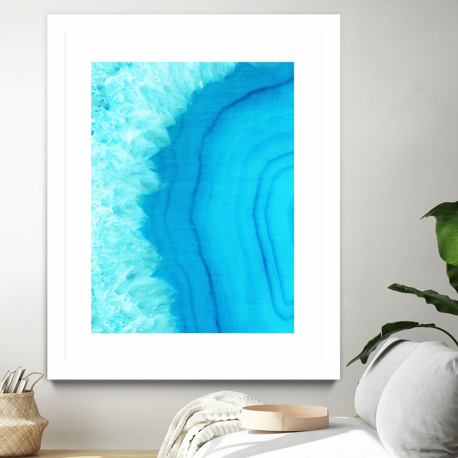 Agate Geode I by Portfolio on GIANT ART - blue contemporary