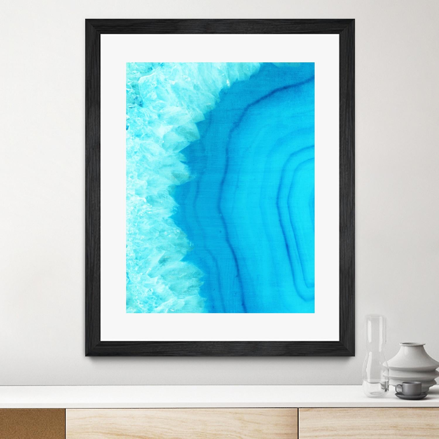 Agate Geode I by Portfolio on GIANT ART - blue contemporary