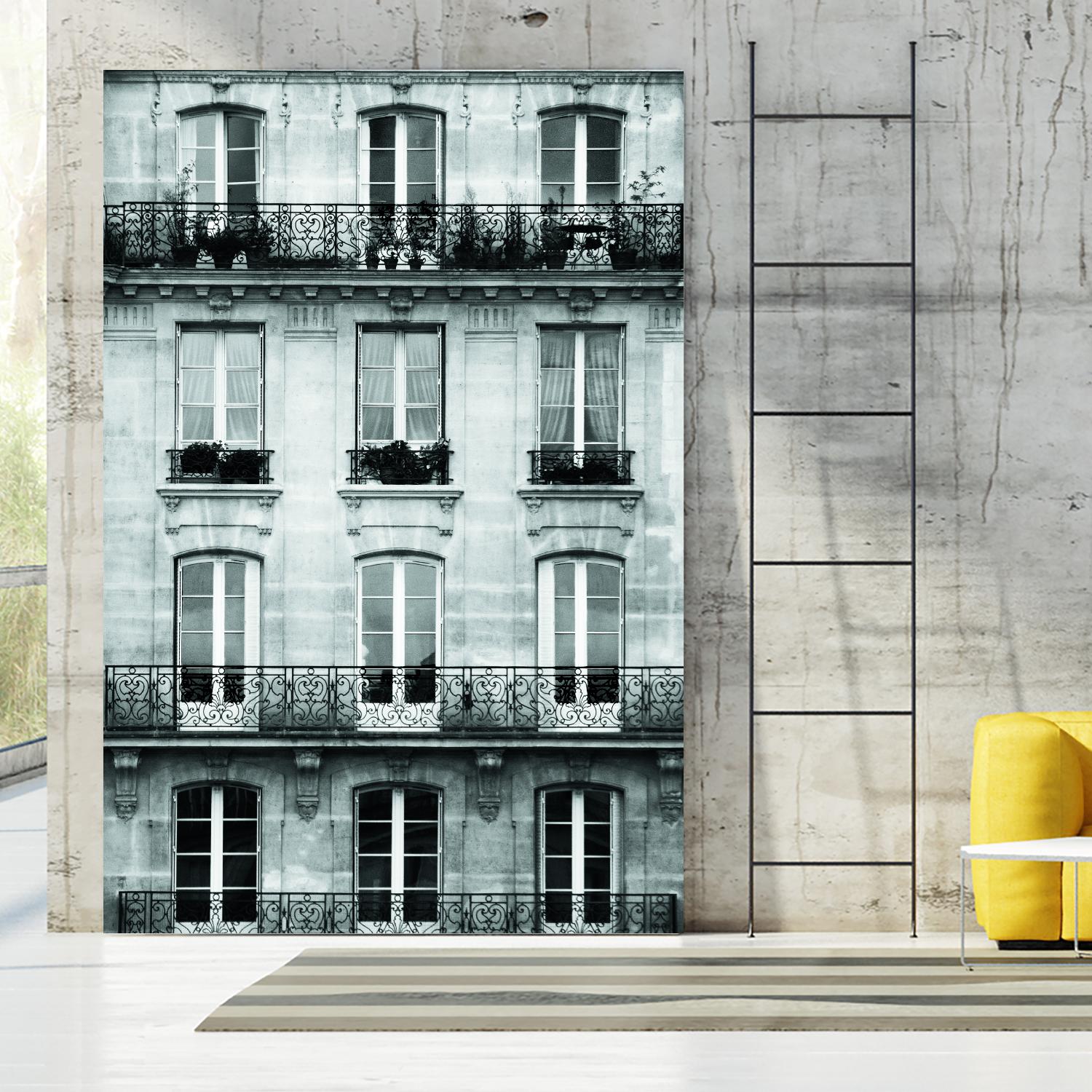 Across the Street II by Laura Marshall on GIANT ART - black architectural