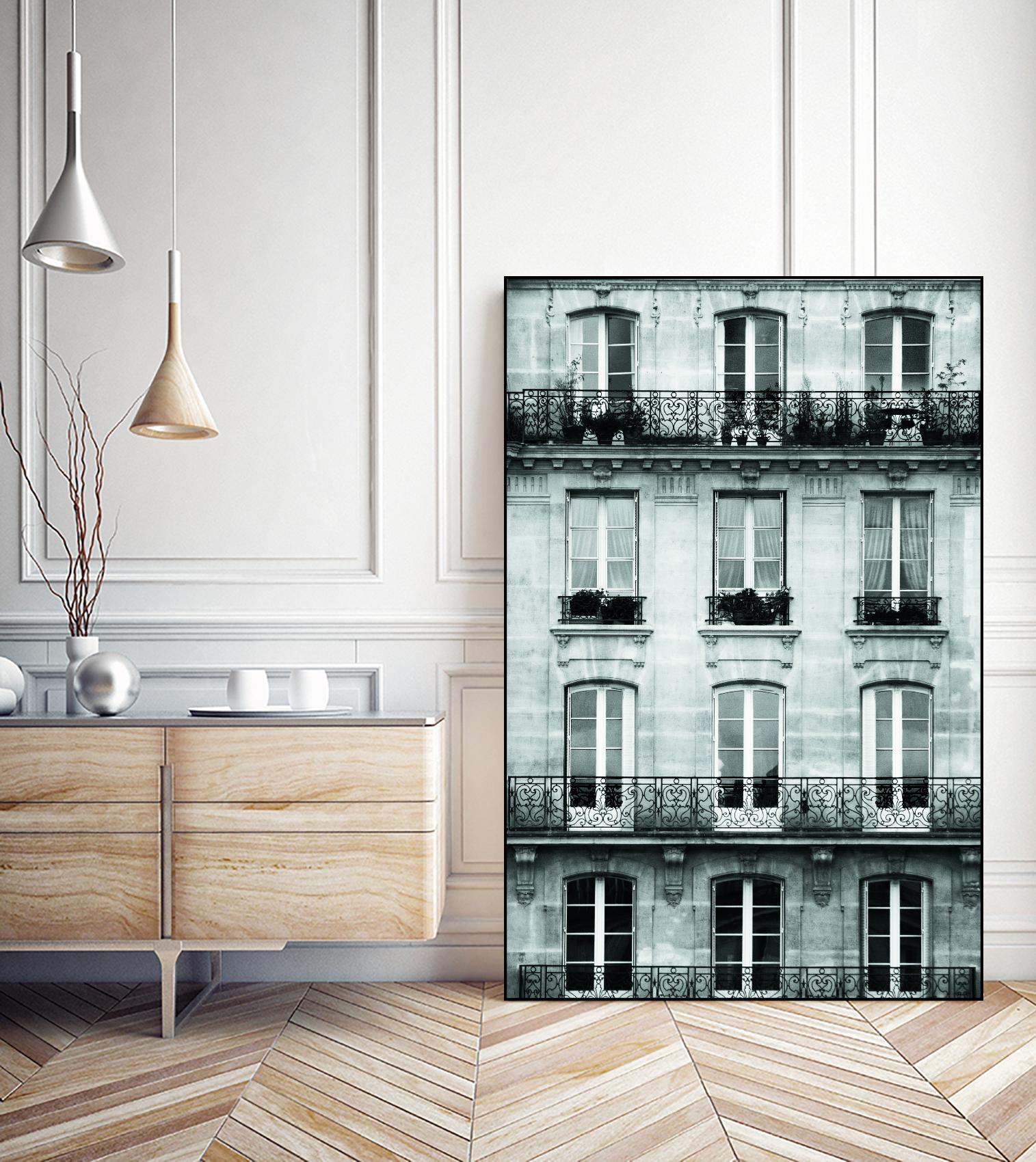 Across the Street II by Laura Marshall on GIANT ART - black architectural