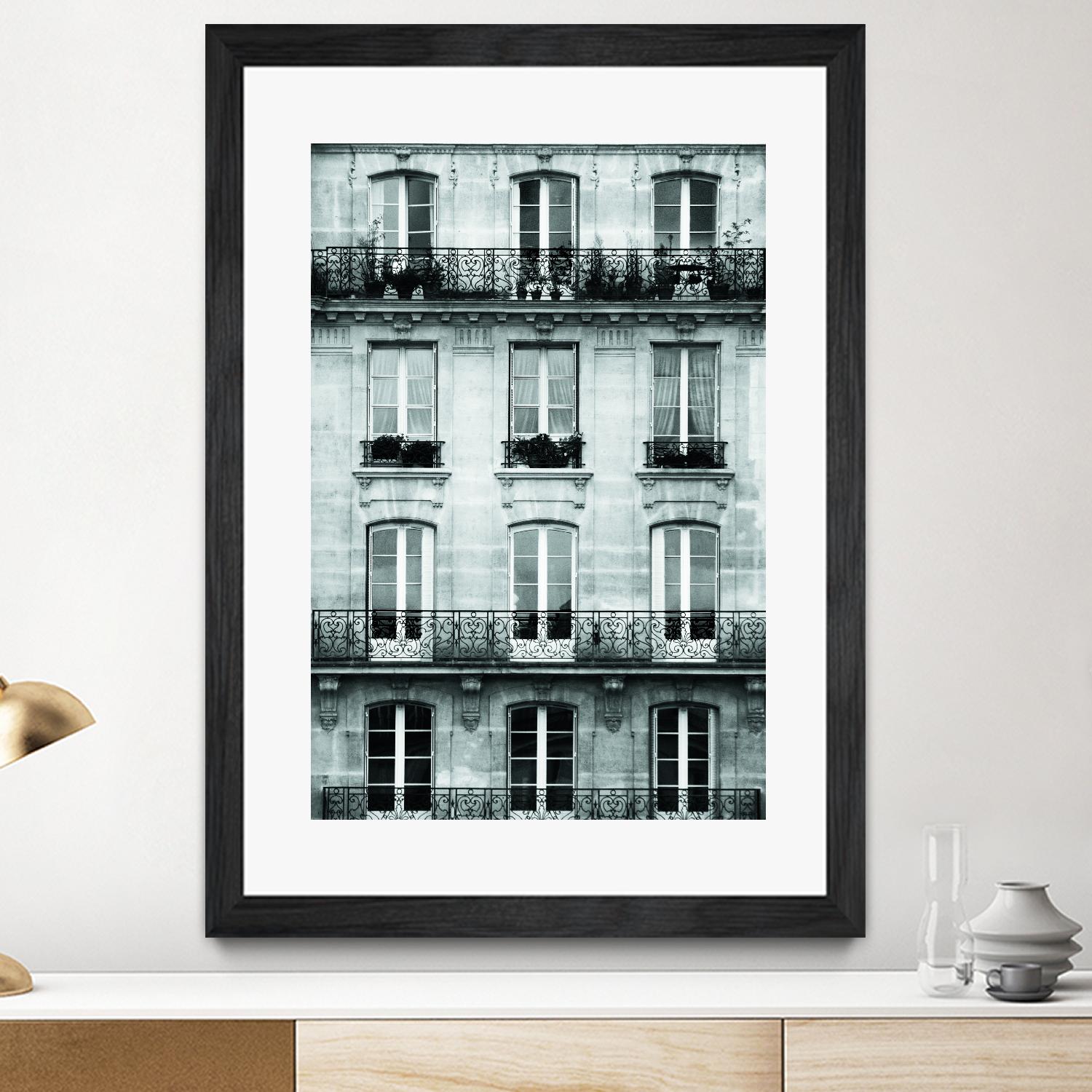 Across the Street II by Laura Marshall on GIANT ART - black architectural