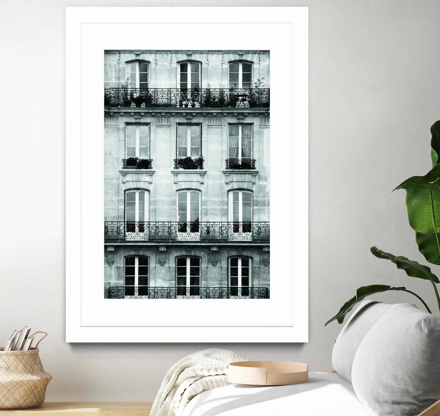 Across the Street II by Laura Marshall on GIANT ART - black architectural