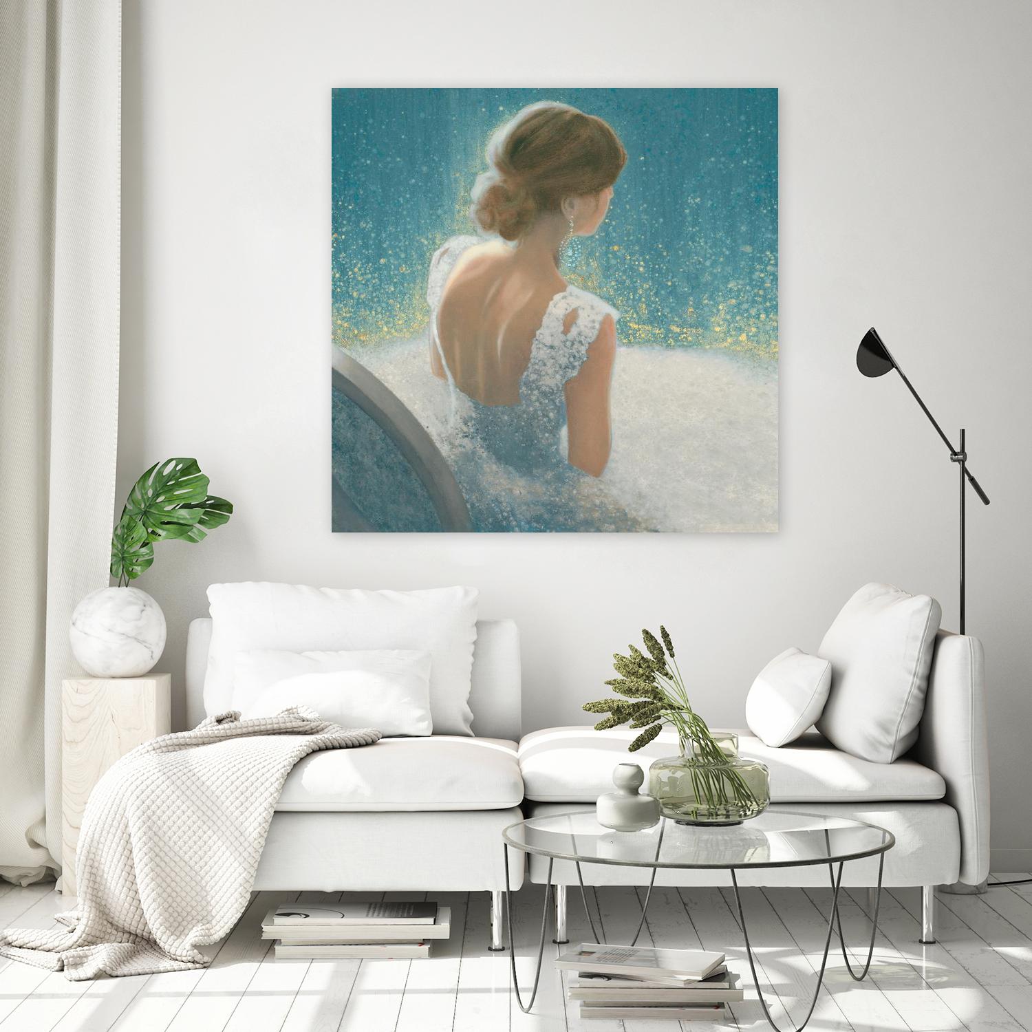 Before the Opera Blue by James Wiens on GIANT ART - white figurative ballerine