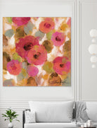 Glorious Pink Floral II by Silvia Vassileva on GIANT ART - yellow floral