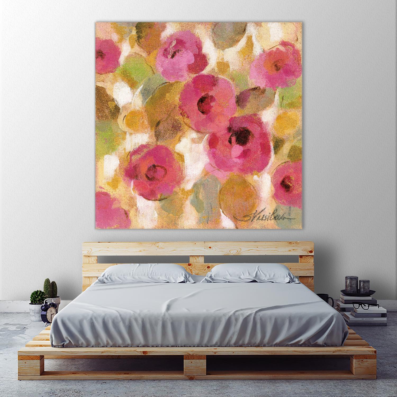 Glorious Pink Floral III by Silvia Vassileva on GIANT ART - yellow floral