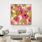 Glorious Pink Floral III by Silvia Vassileva on GIANT ART - yellow floral