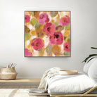 Glorious Pink Floral III by Silvia Vassileva on GIANT ART - yellow floral