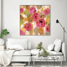 Glorious Pink Floral III by Silvia Vassileva on GIANT ART - yellow floral
