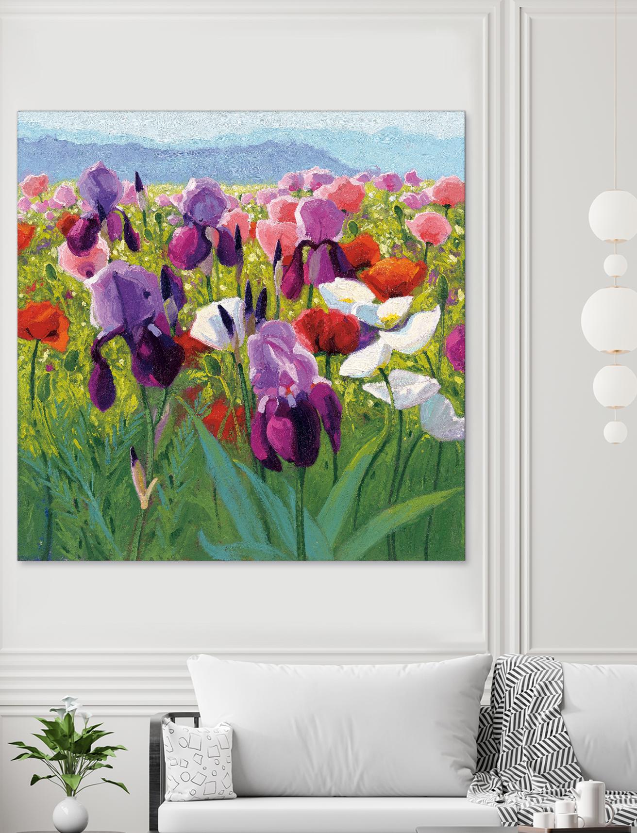 Early June by Shirley Novak on GIANT ART - green floral