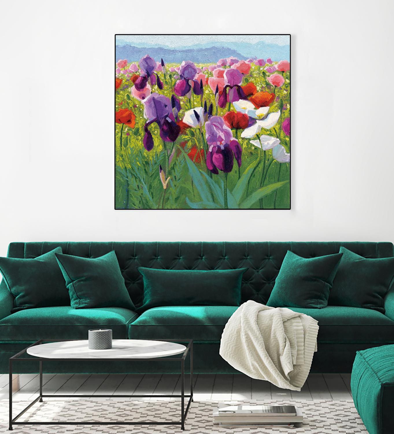 Early June by Shirley Novak on GIANT ART - green floral