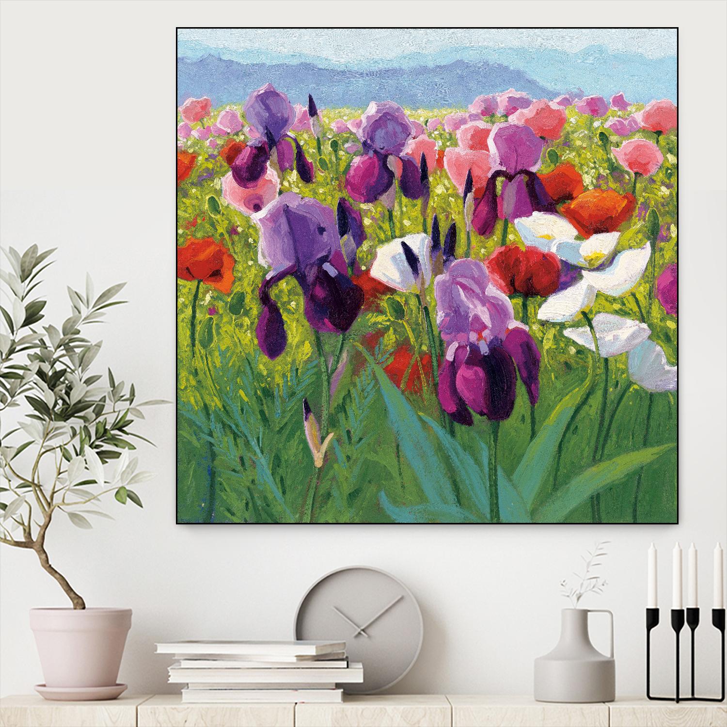 Early June by Shirley Novak on GIANT ART - green floral