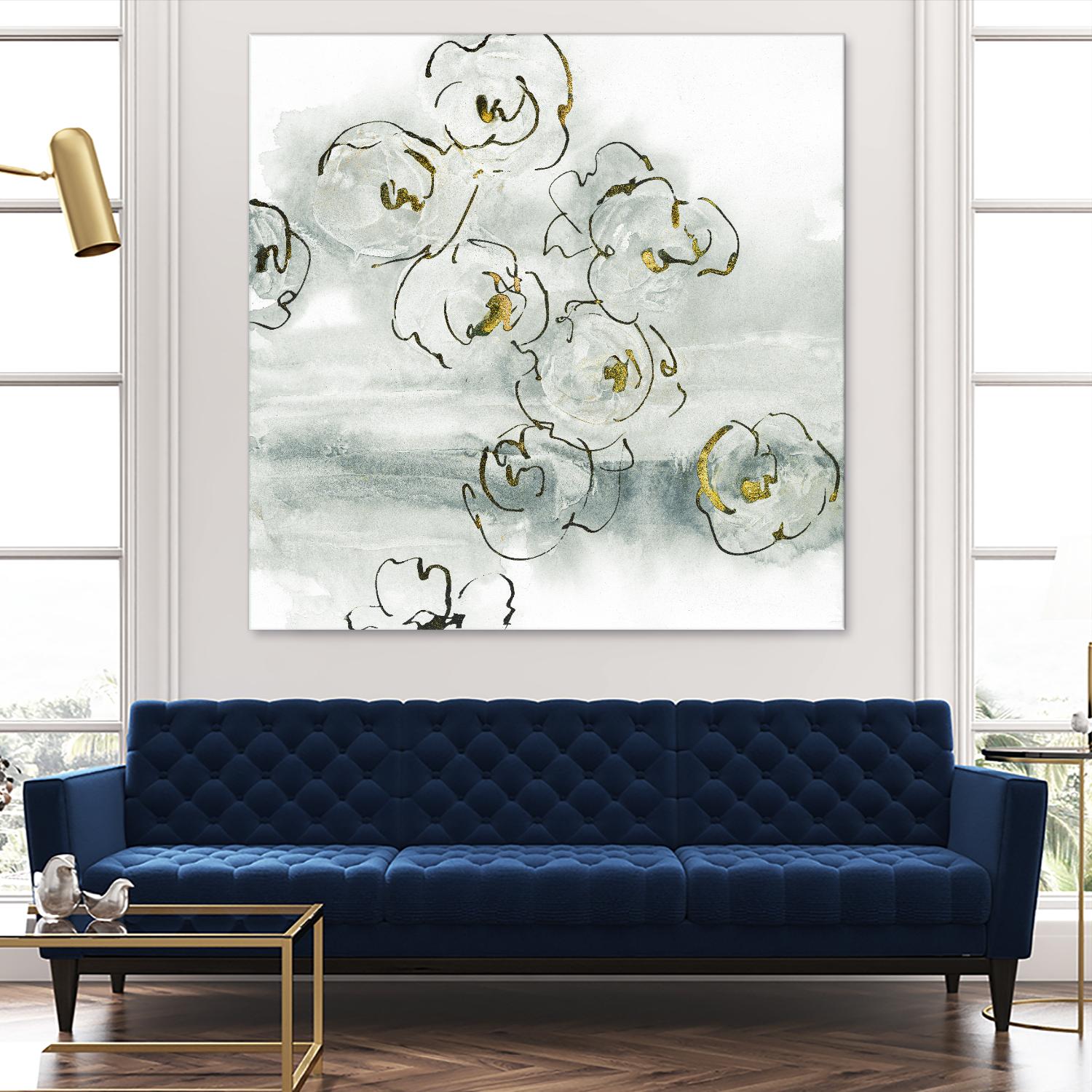 Gold Dust I by Chris Paschke on GIANT ART - yellow floral