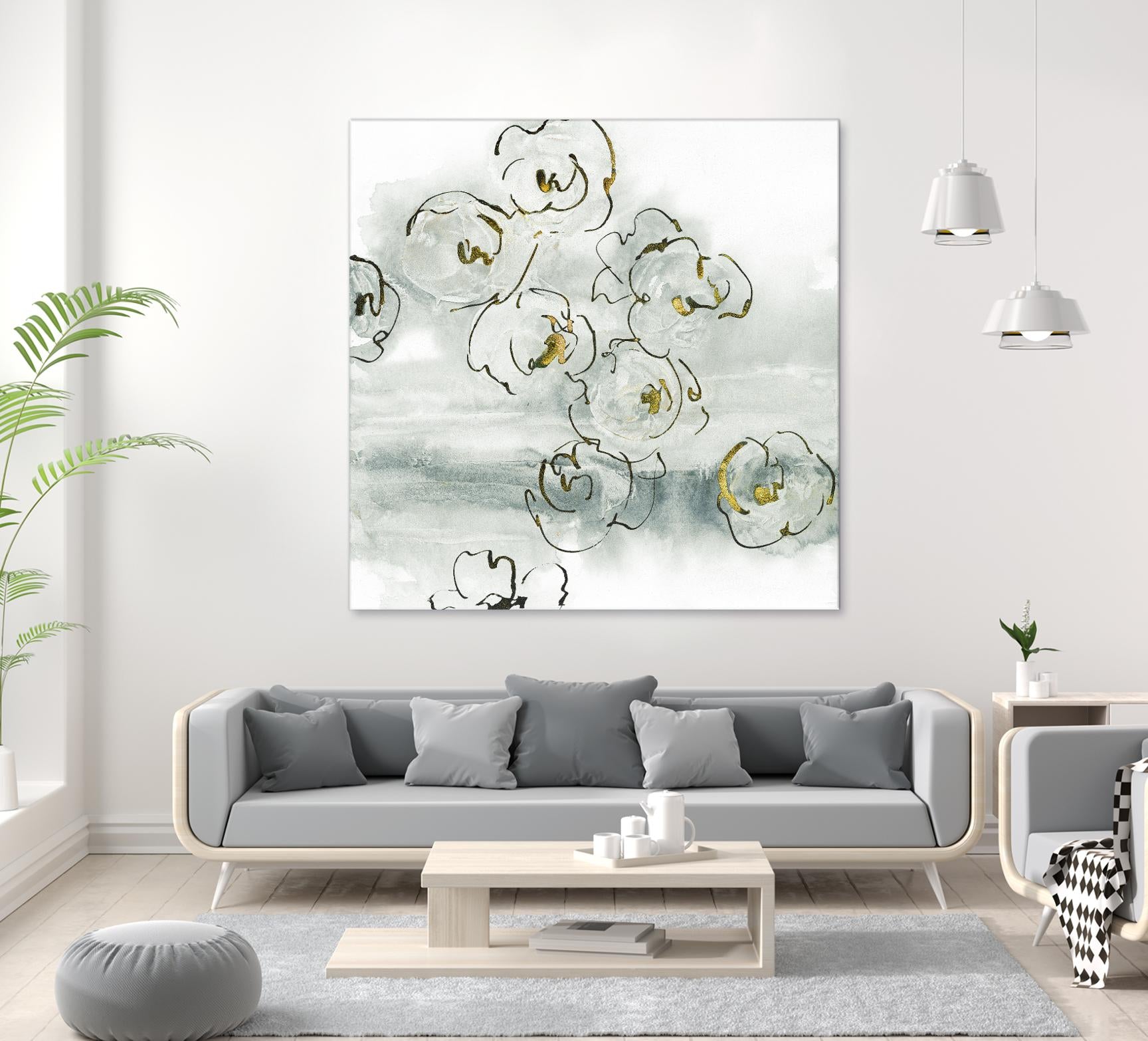 Gold Dust I by Chris Paschke on GIANT ART - yellow floral