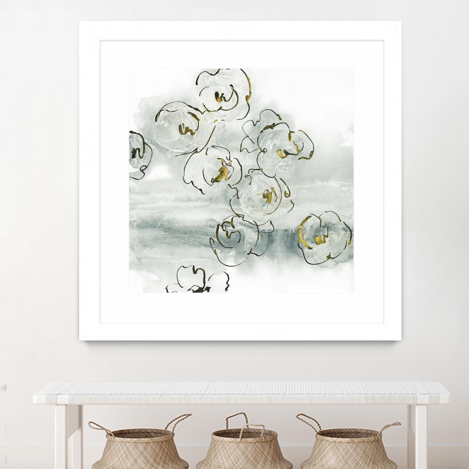 Gold Dust I by Chris Paschke on GIANT ART - yellow floral