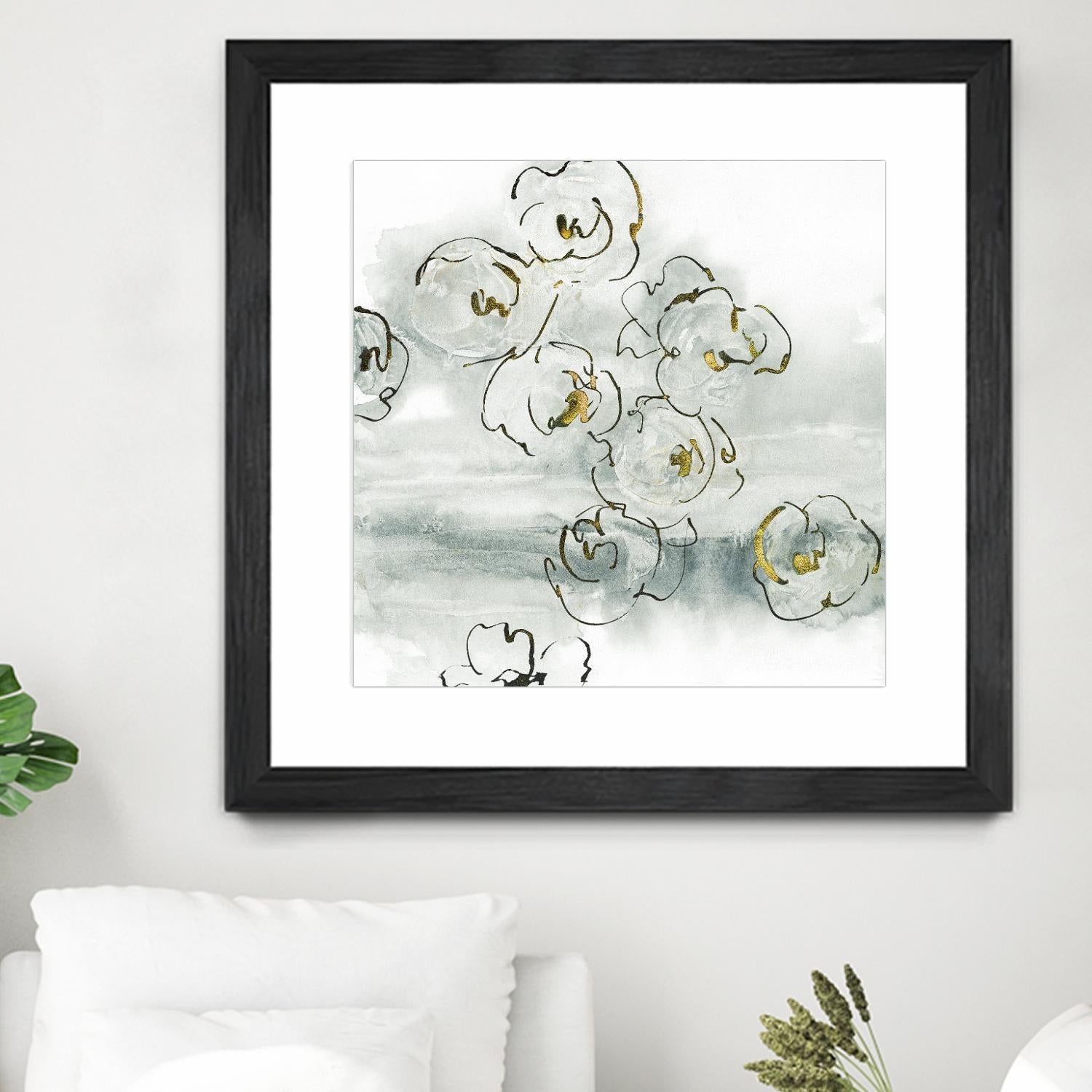 Gold Dust I by Chris Paschke on GIANT ART - yellow floral