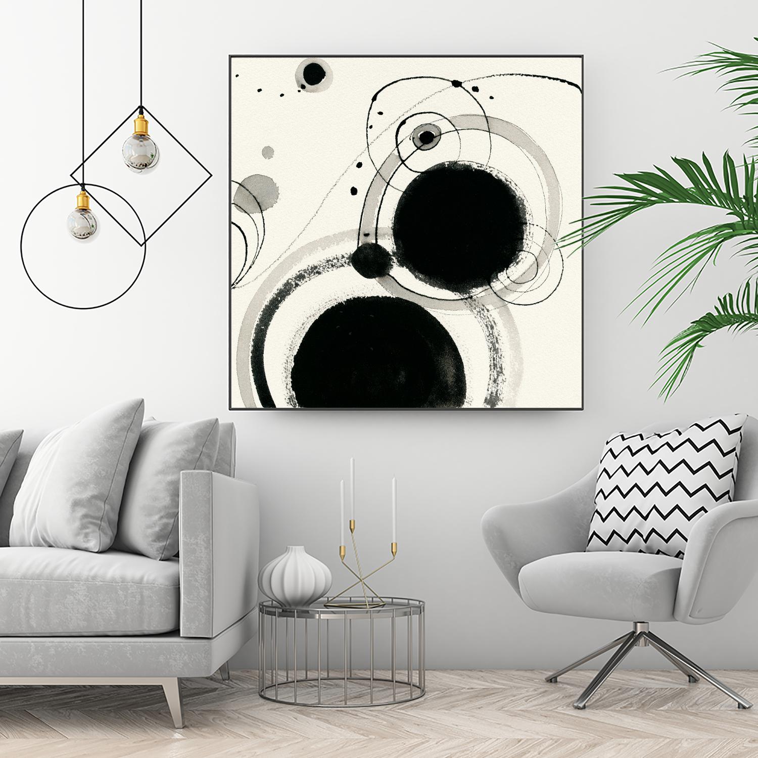 Planetary III by Shirley Novak on GIANT ART - beige abstract