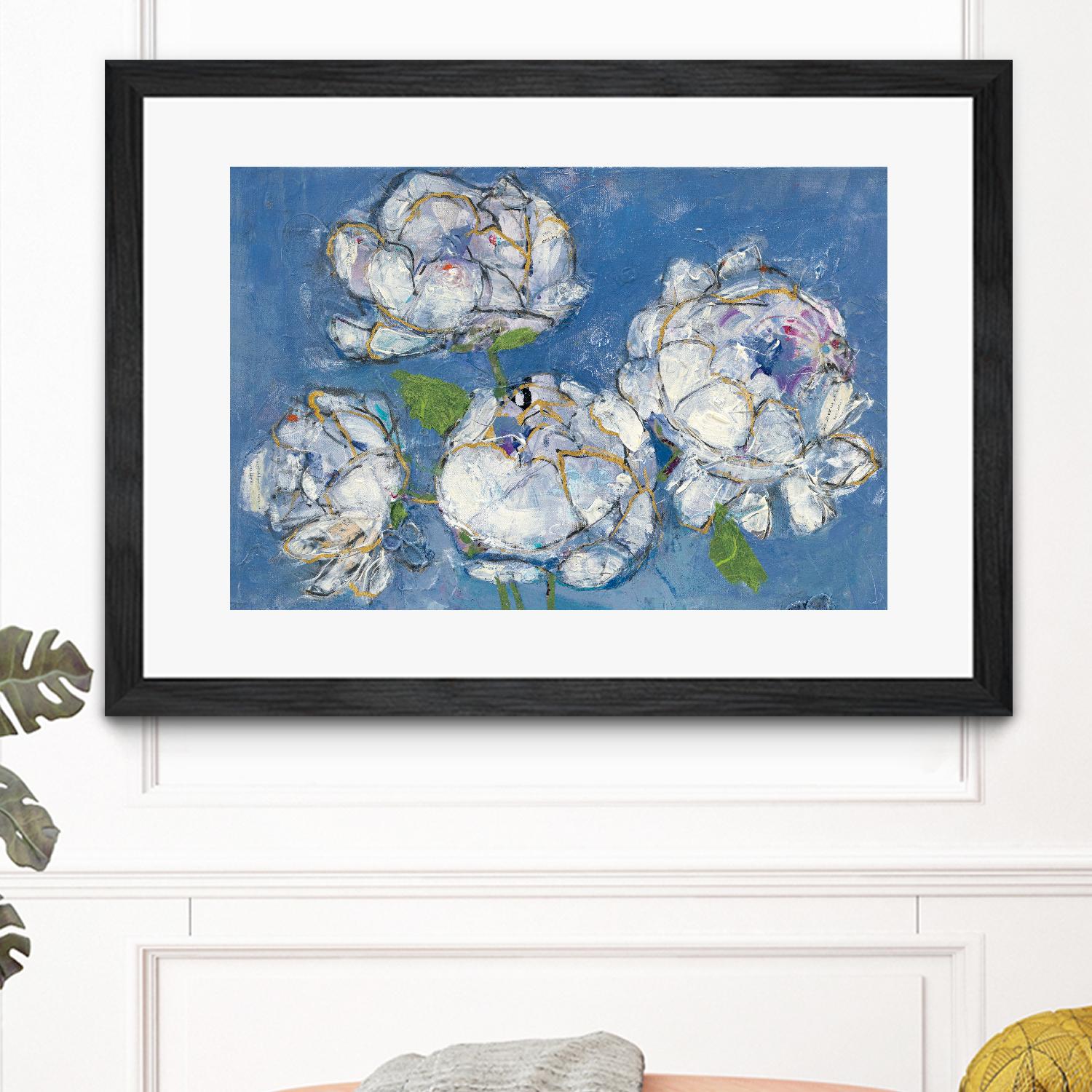 Vase of Peonies Crop by Kellie Day on GIANT ART - white floral