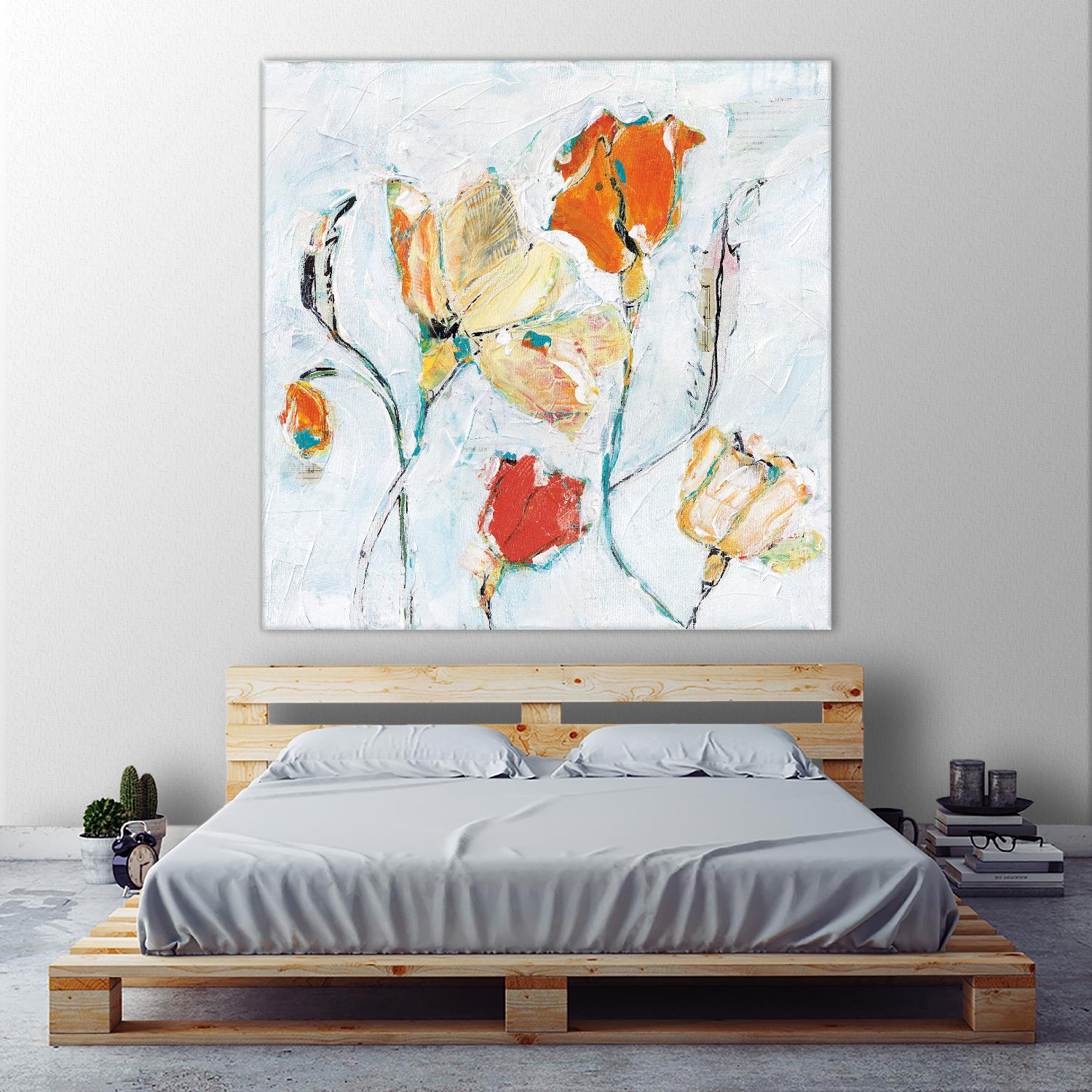 The Sanctuary II by Kellie Day on GIANT ART - red floral