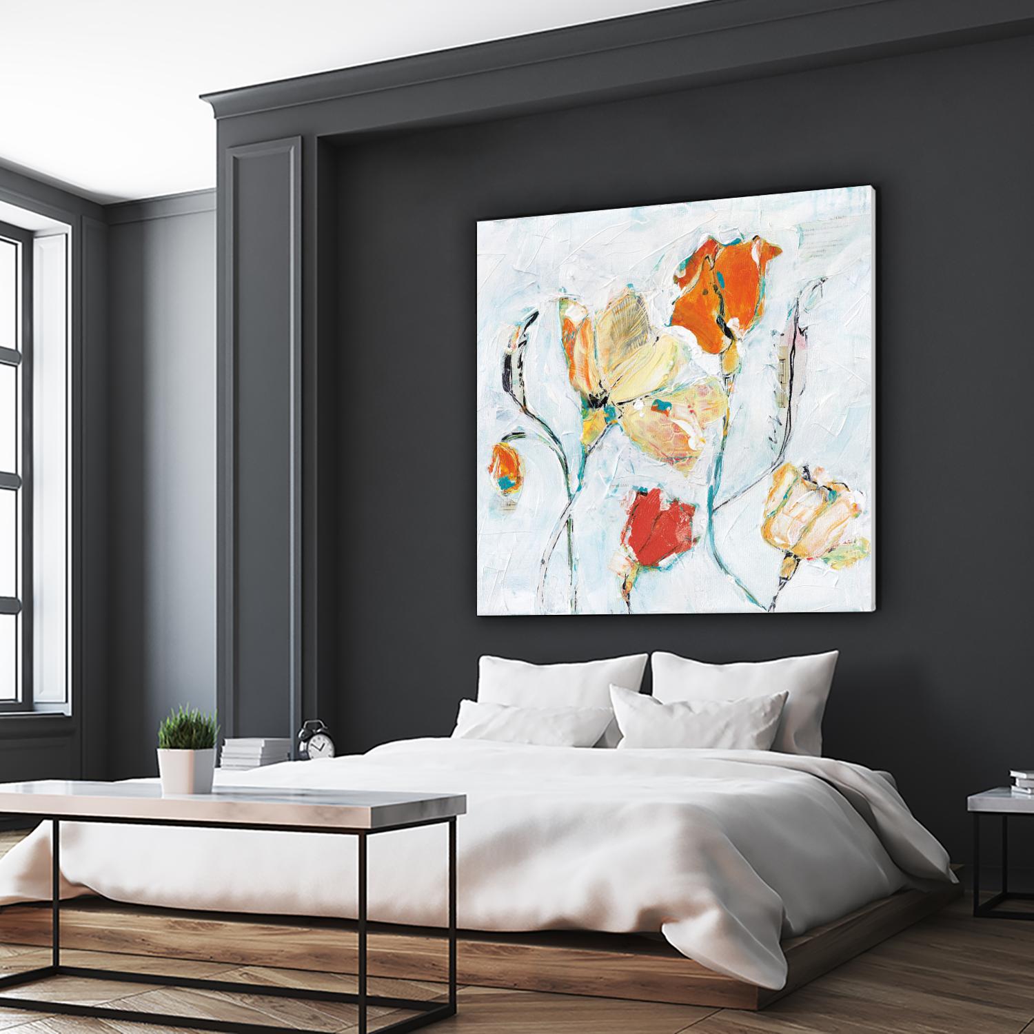 The Sanctuary II by Kellie Day on GIANT ART - red floral