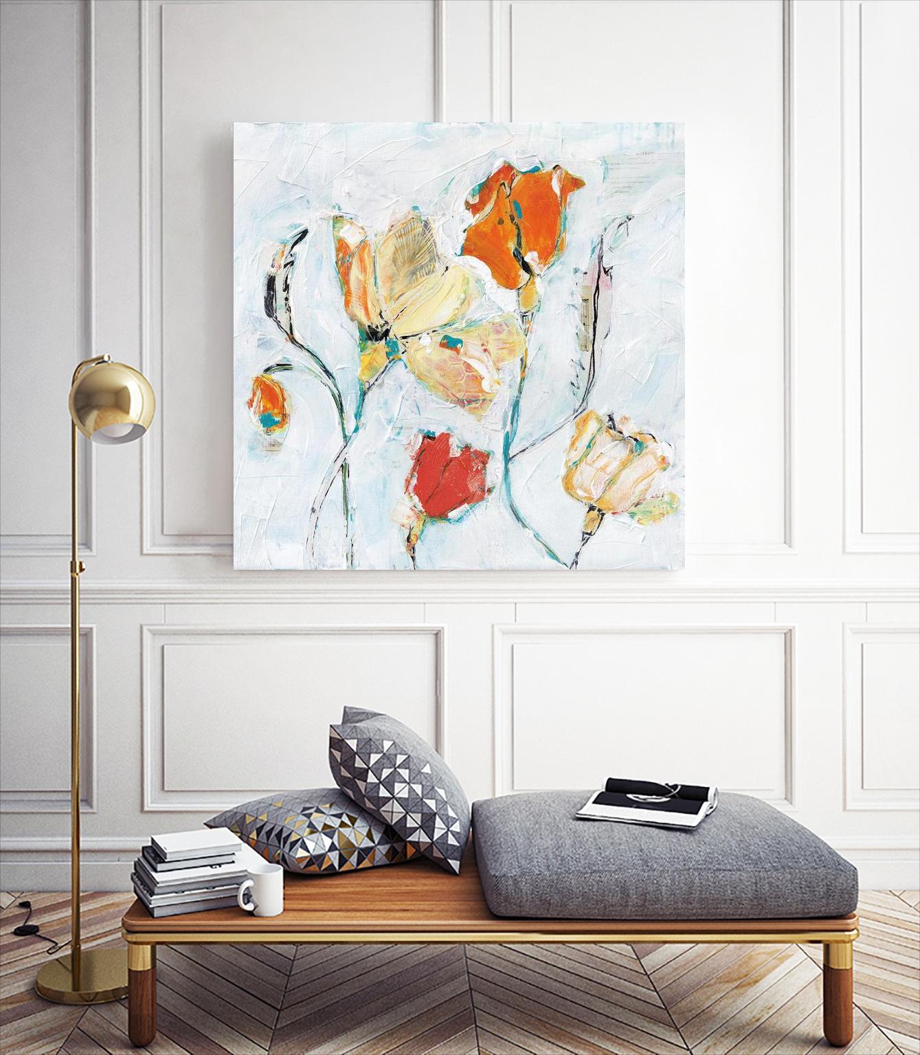 The Sanctuary II by Kellie Day on GIANT ART - red floral