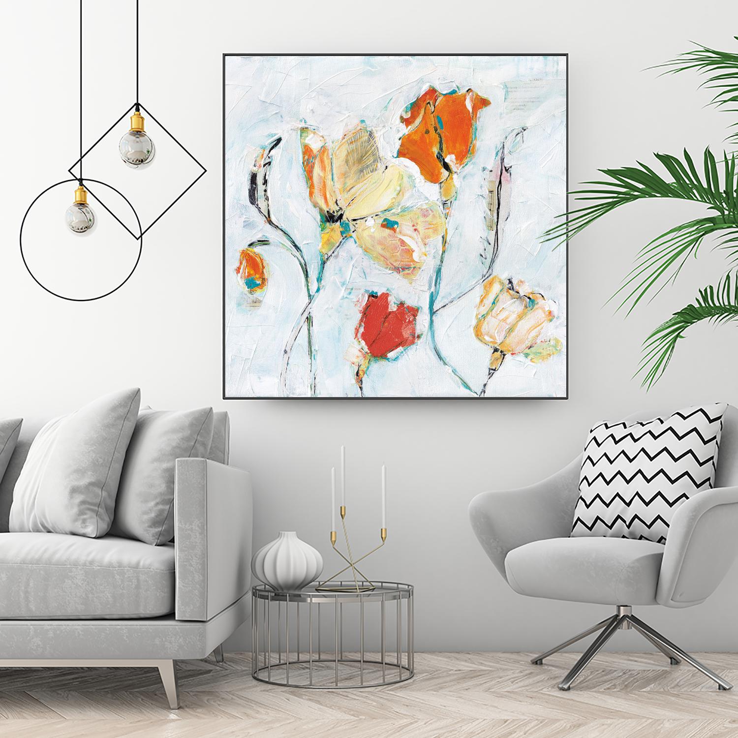 The Sanctuary II by Kellie Day on GIANT ART - red floral