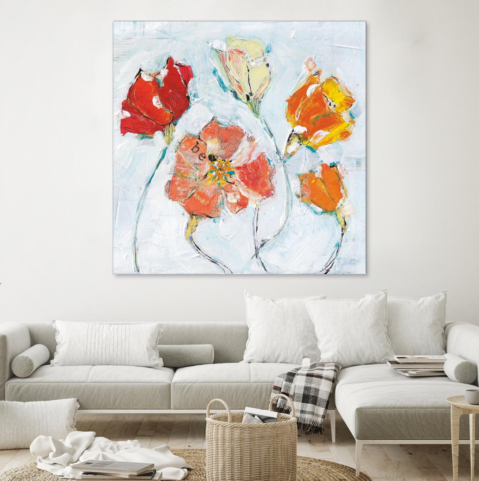 The Sanctuary III by Kellie Day on GIANT ART - red floral