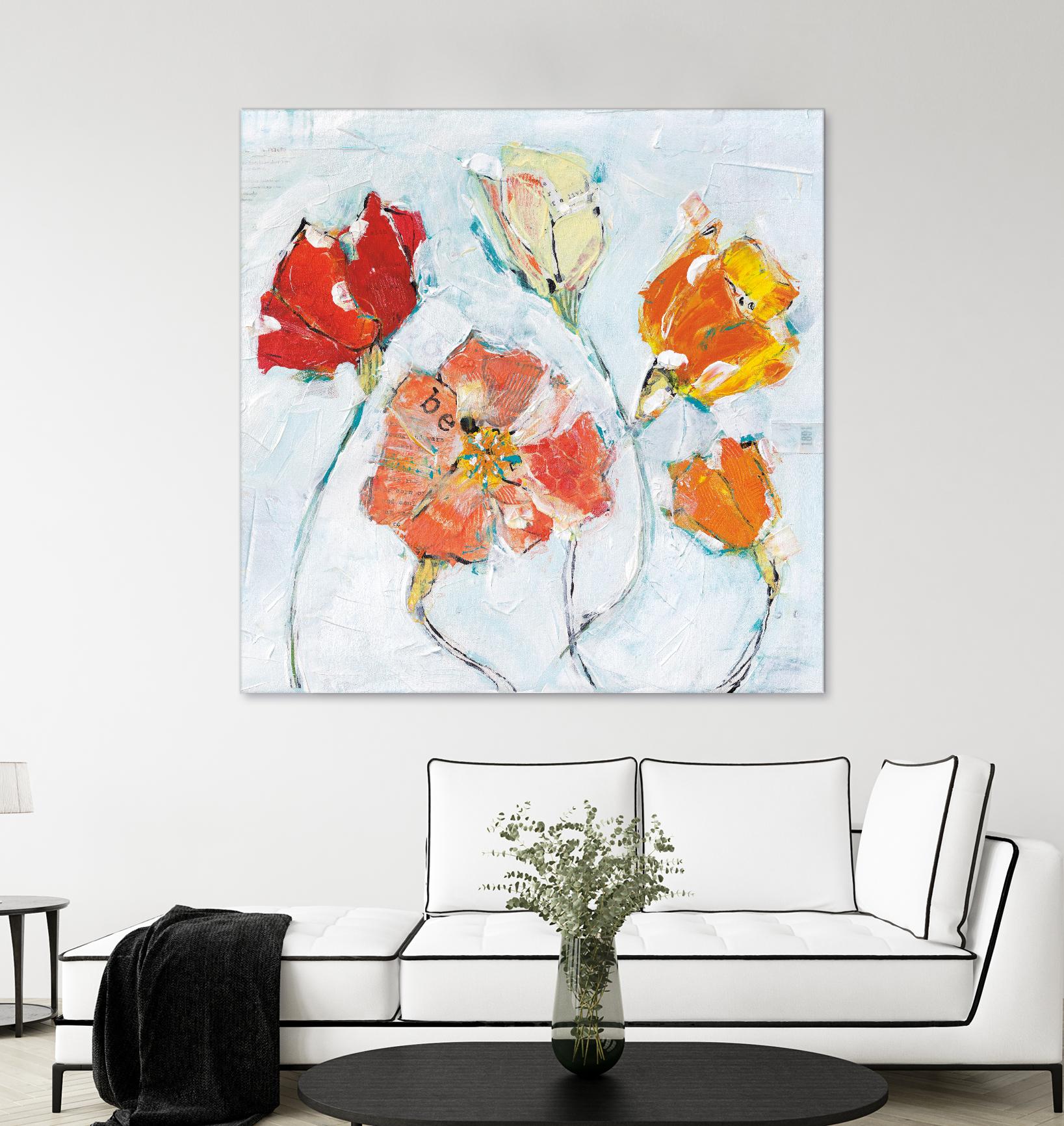 The Sanctuary III by Kellie Day on GIANT ART - red floral