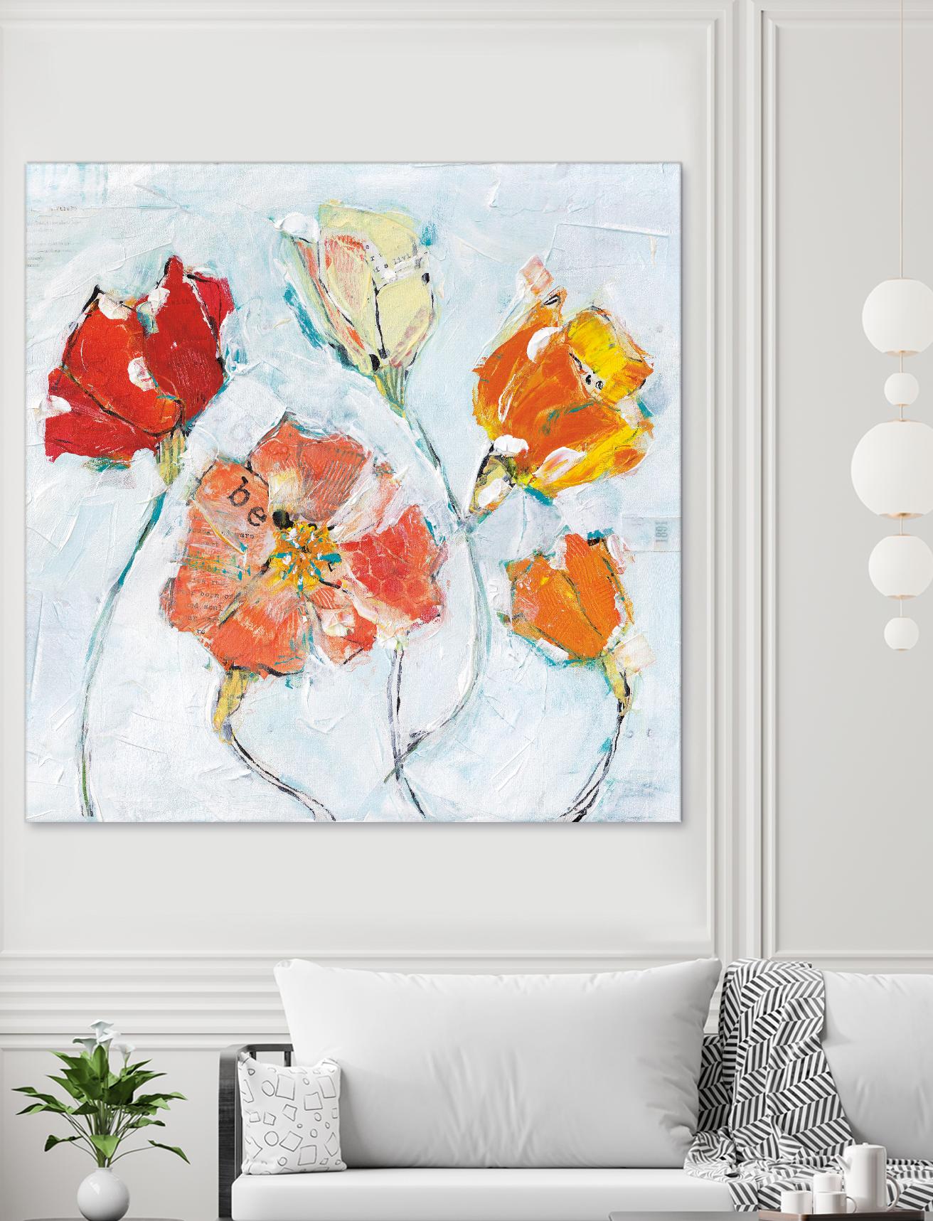 The Sanctuary III by Kellie Day on GIANT ART - red floral