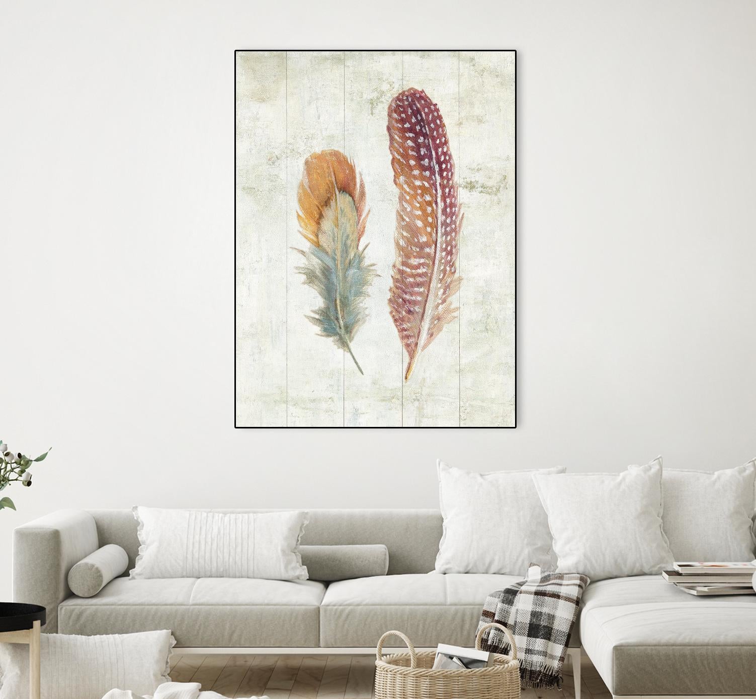 Natural Flora XI Bold Feathers by Danhui Nai on GIANT ART - beige contemporary
