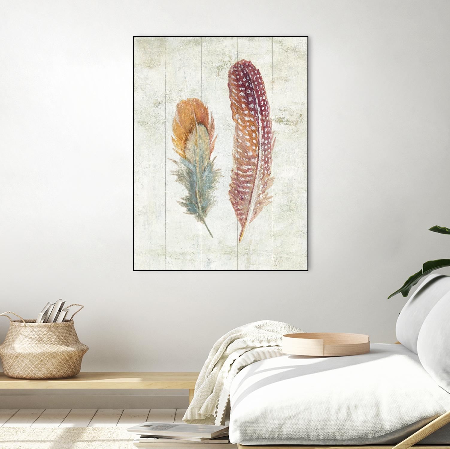 Natural Flora XI Bold Feathers by Danhui Nai on GIANT ART - beige contemporary