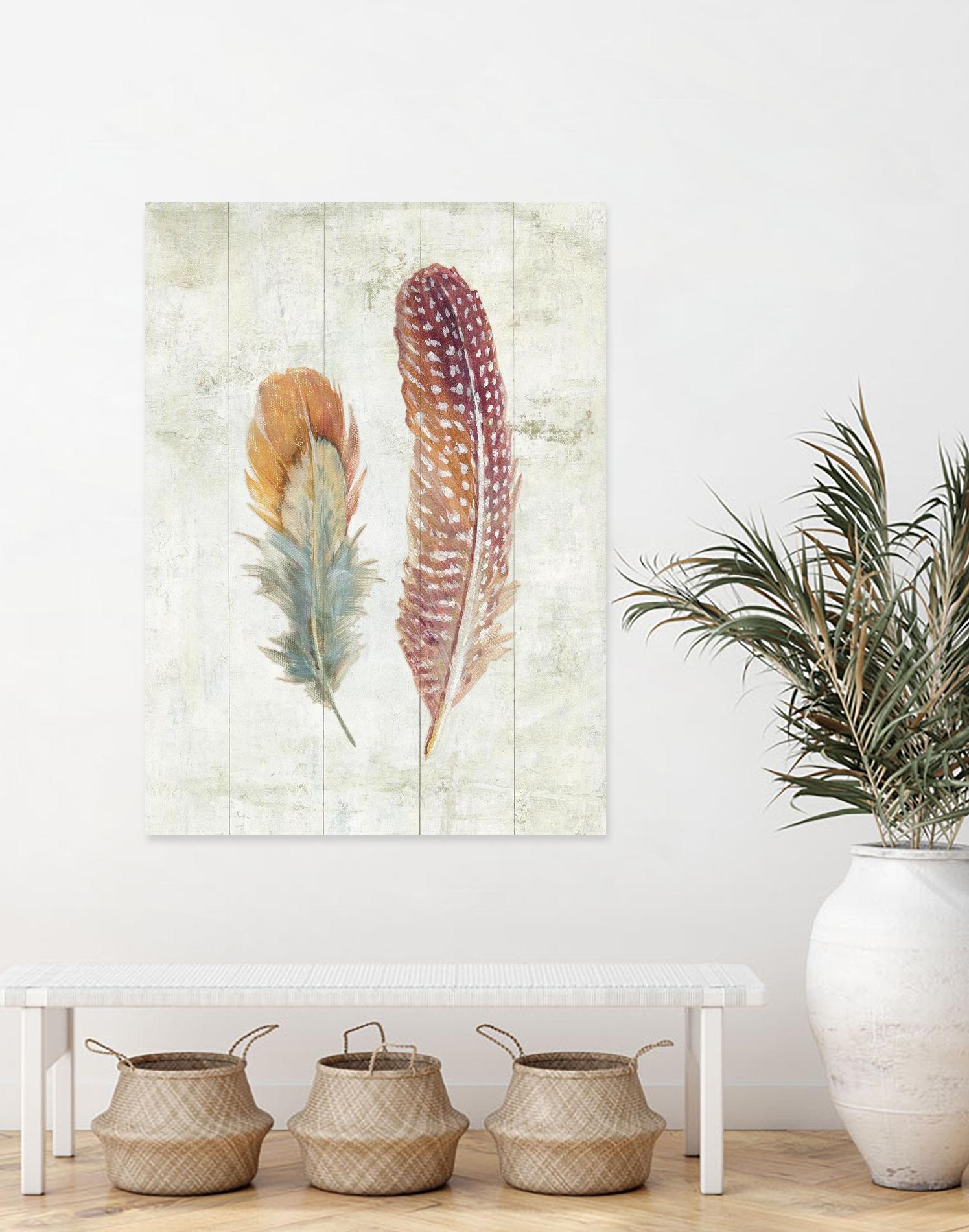 Natural Flora XI Bold Feathers by Danhui Nai on GIANT ART - beige contemporary