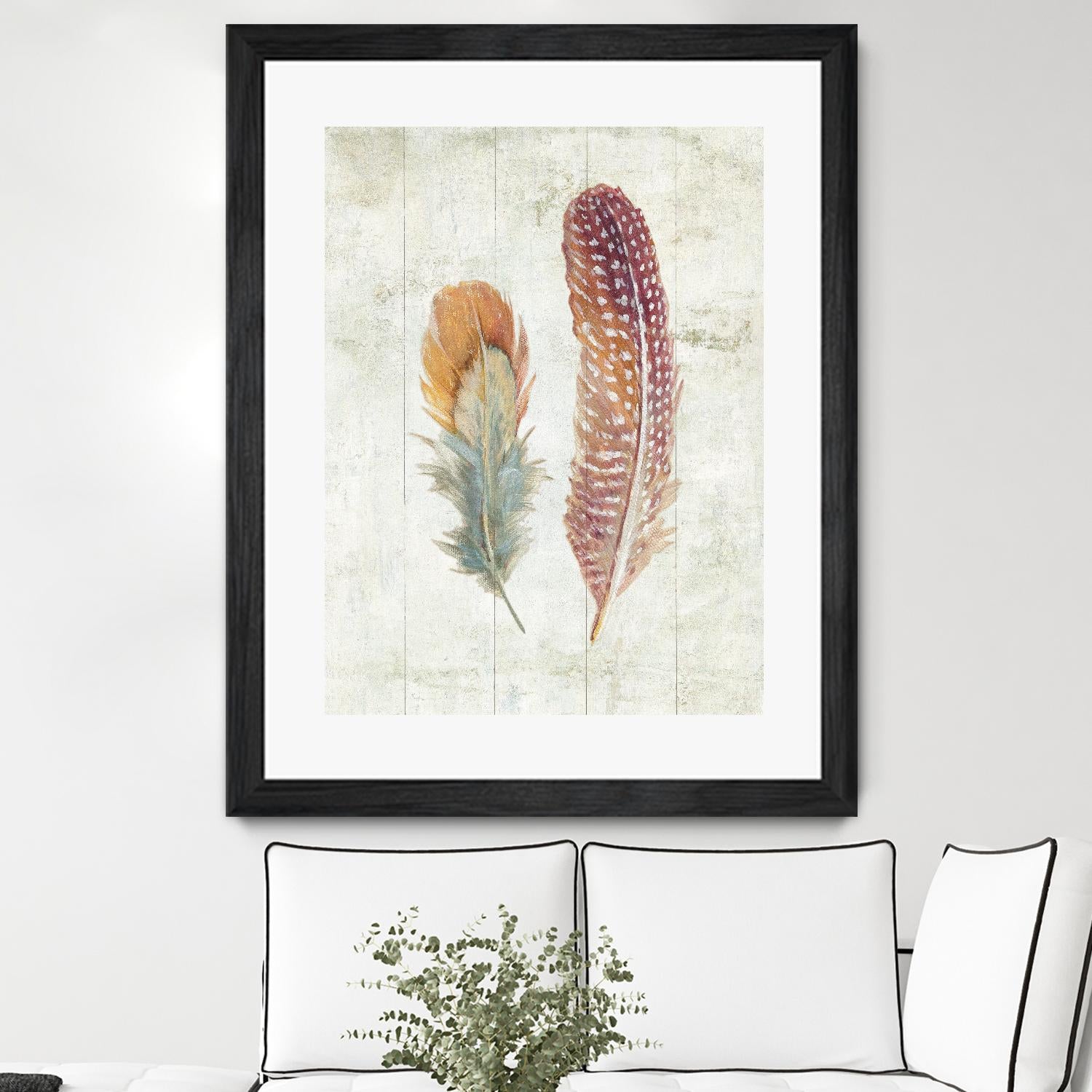 Natural Flora XI Bold Feathers by Danhui Nai on GIANT ART - beige contemporary
