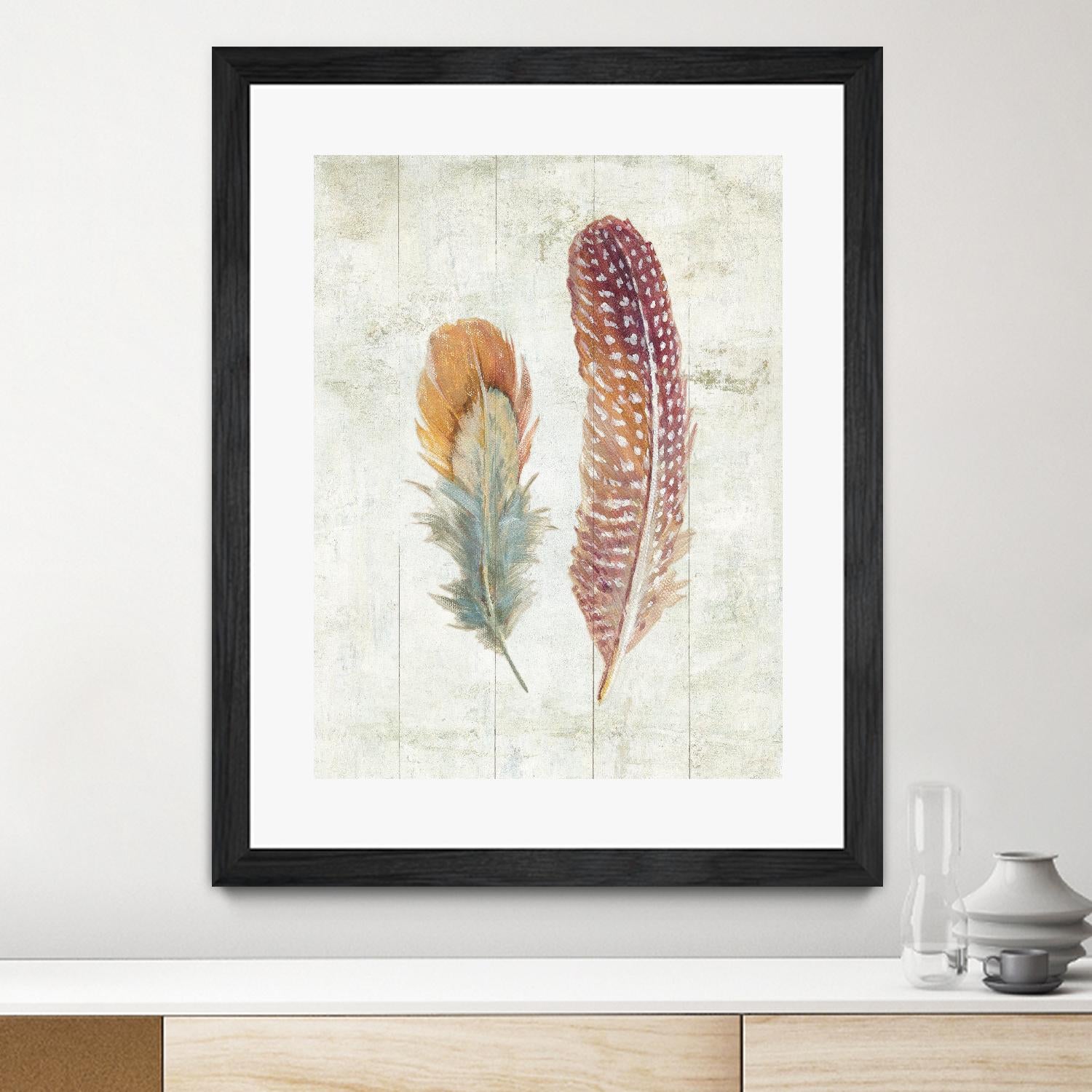 Natural Flora XI Bold Feathers by Danhui Nai on GIANT ART - beige contemporary