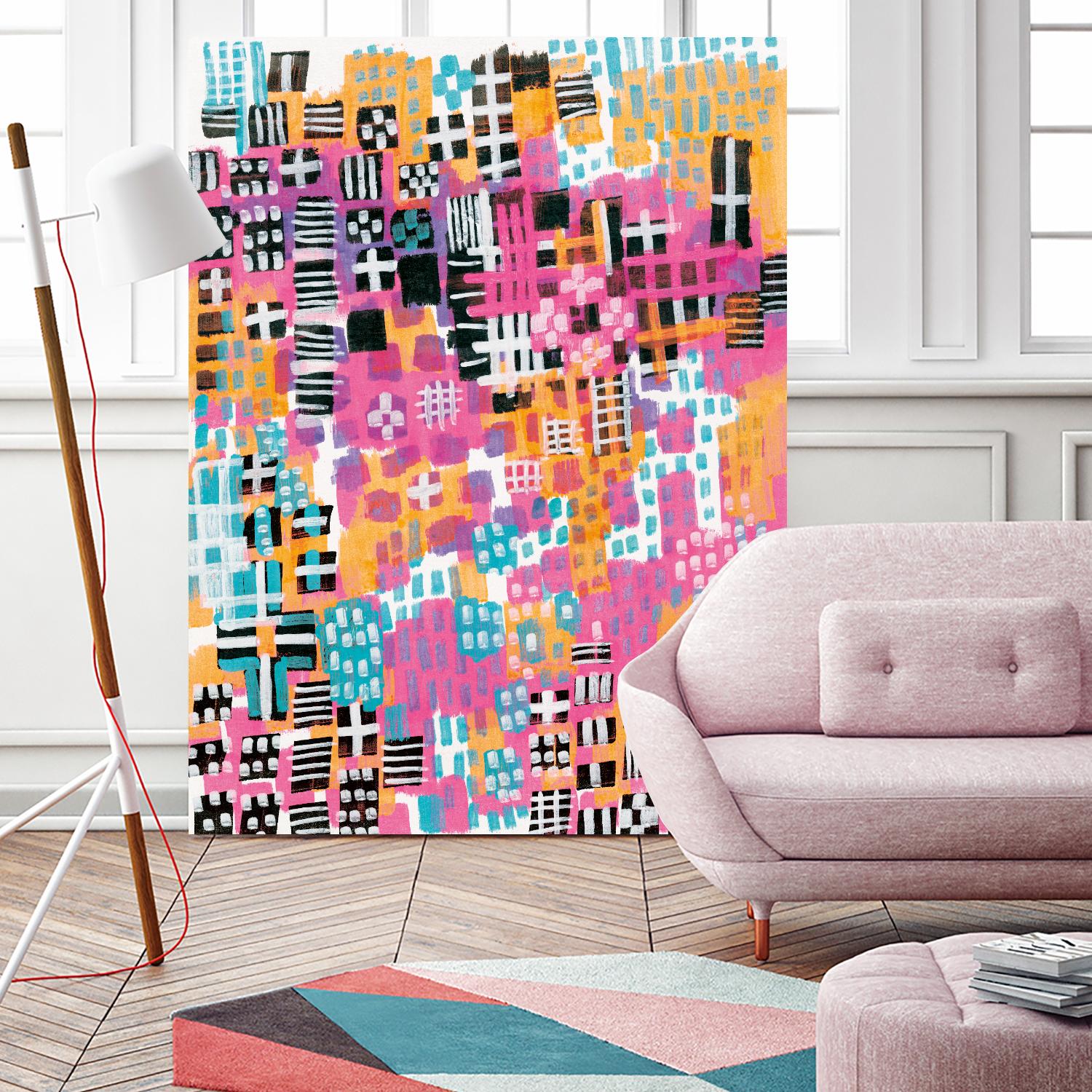 City Lights Crop by Melissa Averinos on GIANT ART - blue abstract