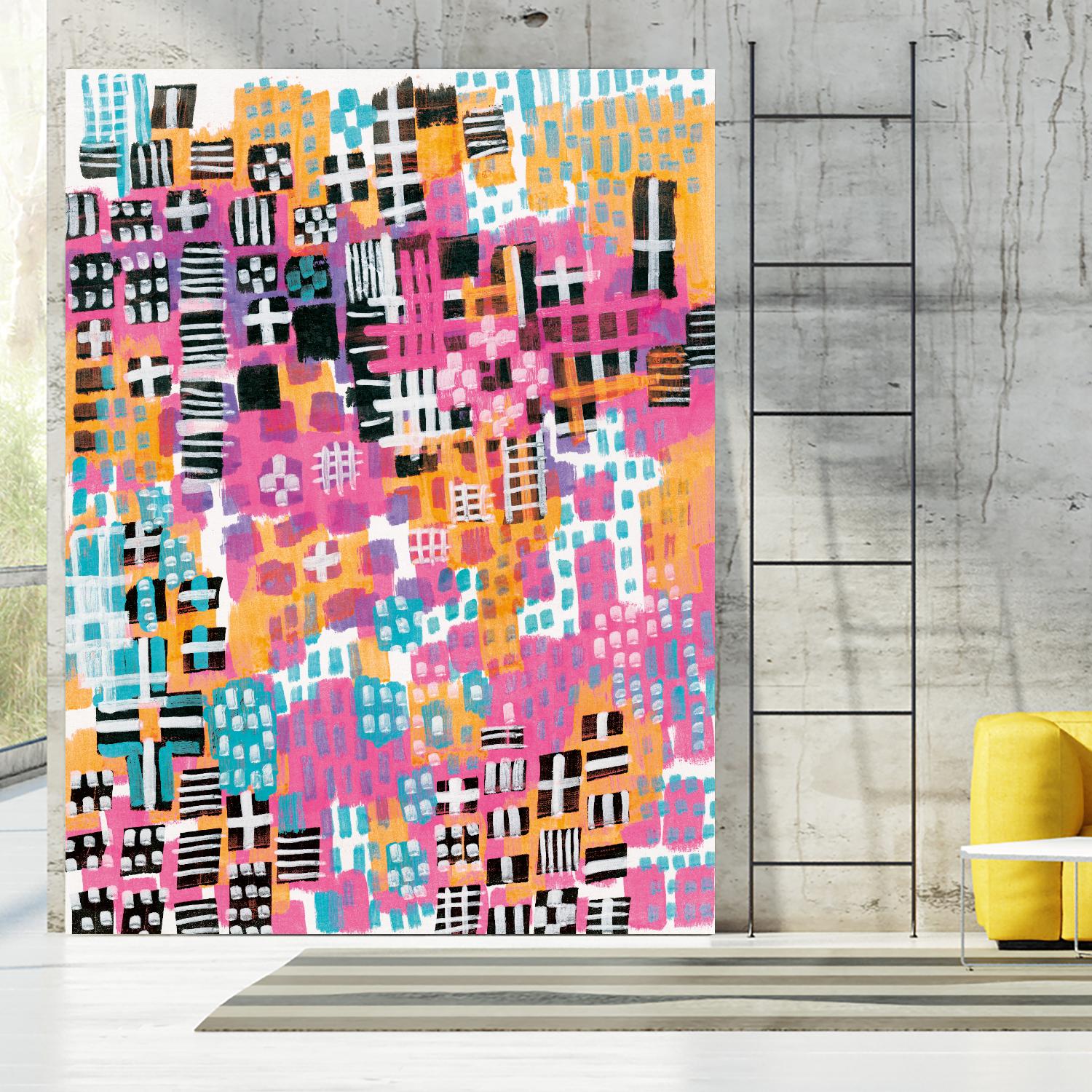City Lights Crop by Melissa Averinos on GIANT ART - blue abstract